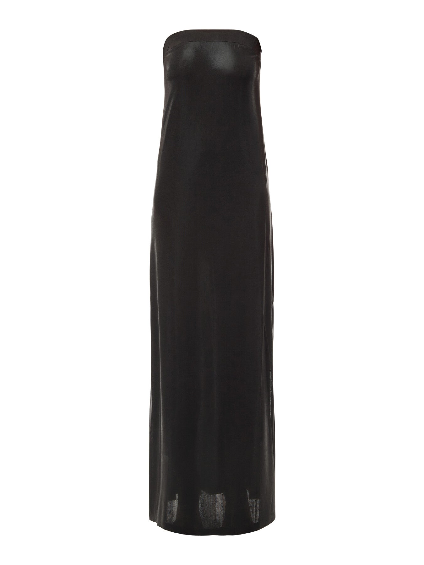 Strapless Tailored Side Slit Gown