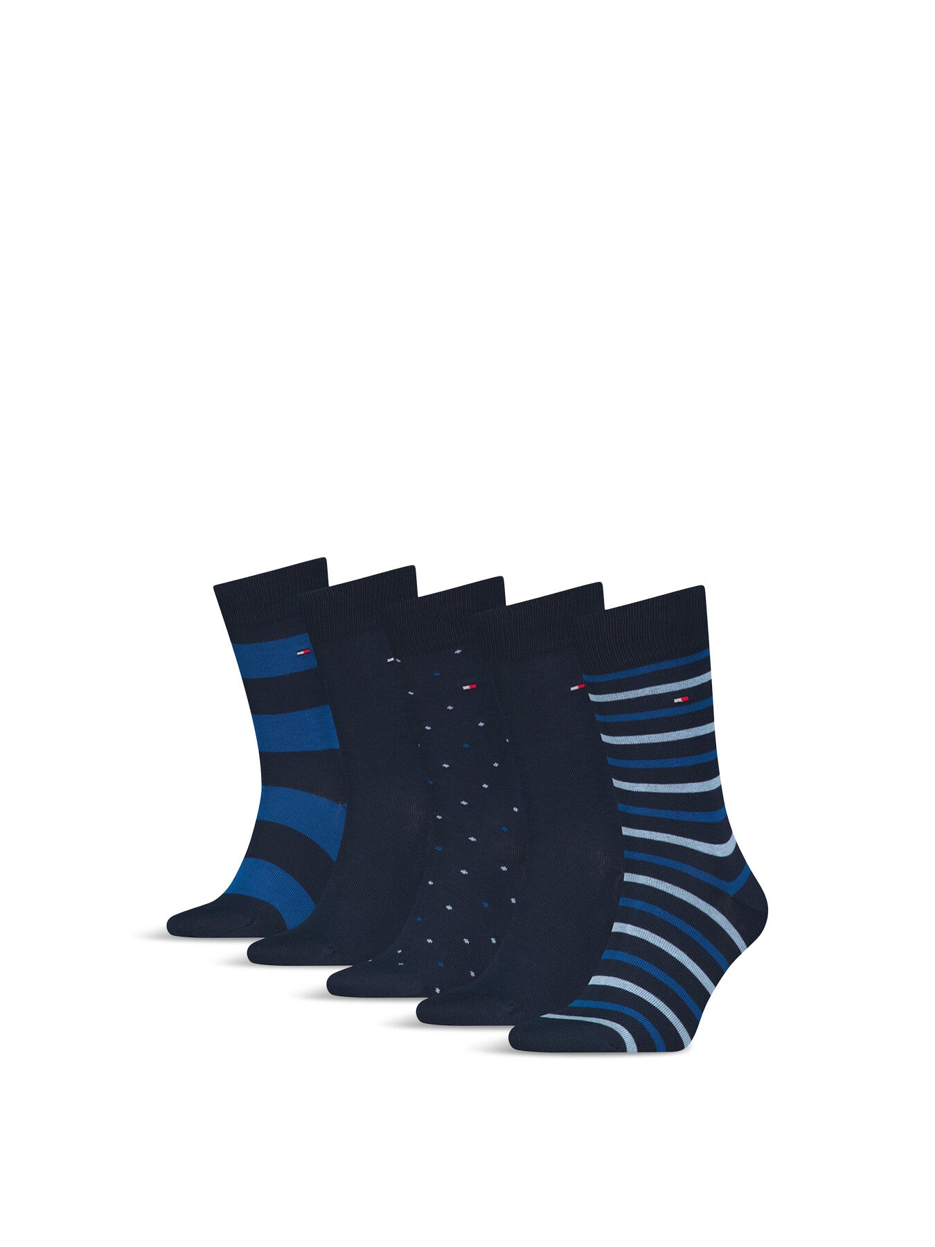 Five Pack Stripe Dot Socks
