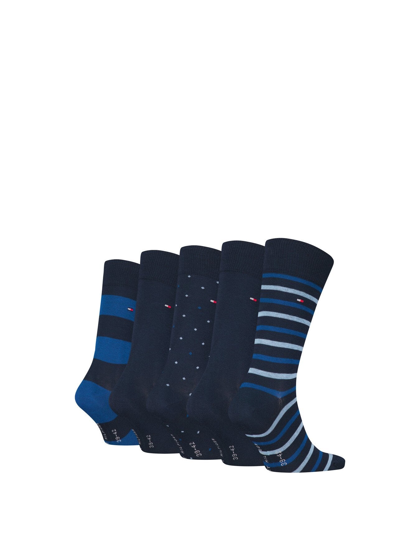 Five Pack Stripe Dot Socks