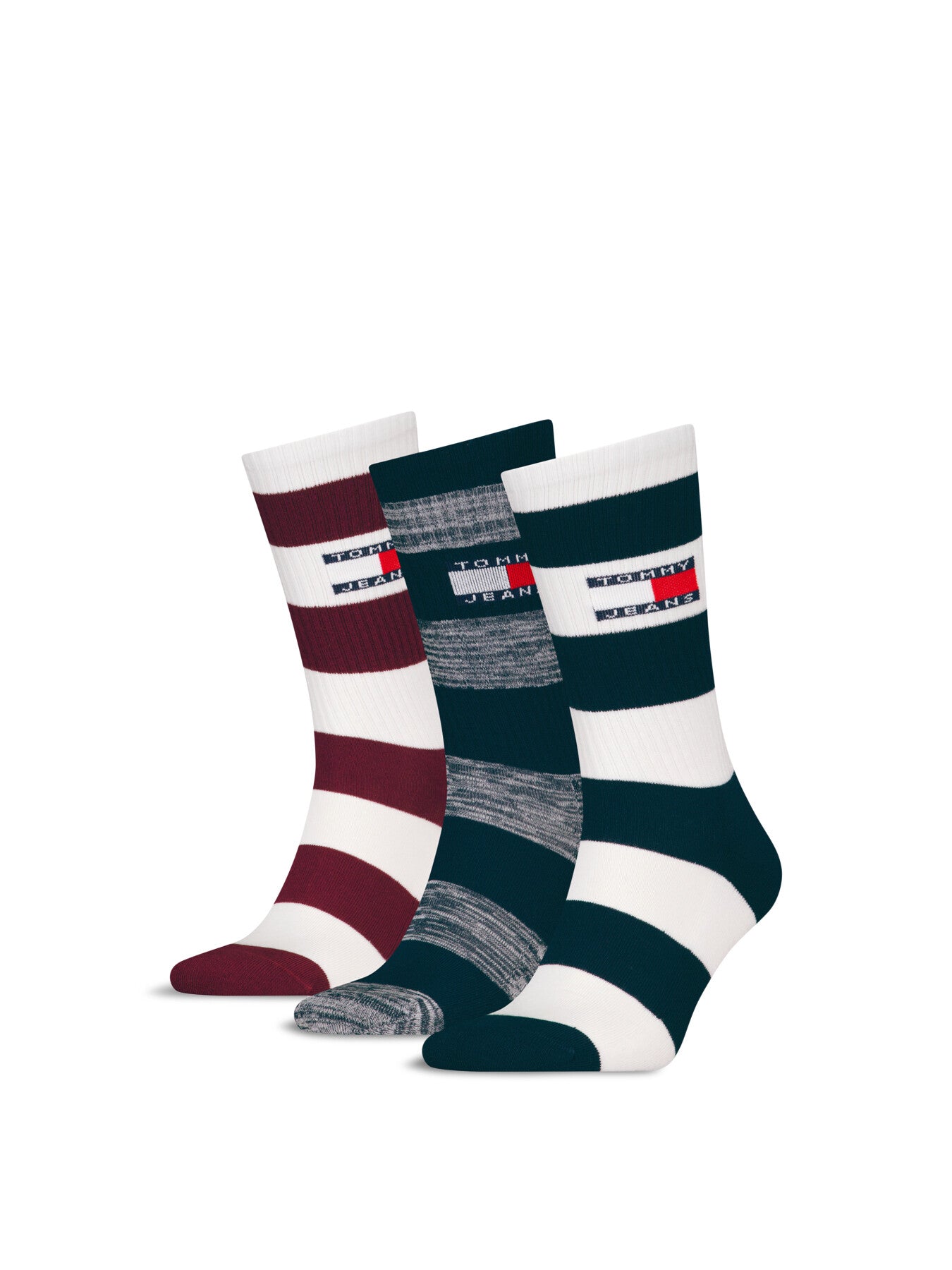 Three Pack Rugby Stripe Socks
