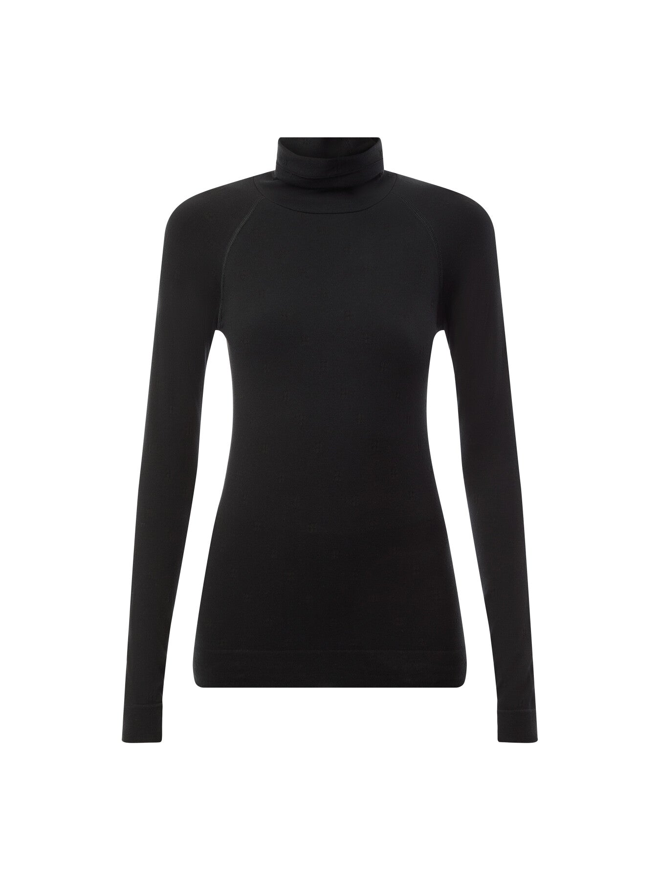 Modal Dot High Neck Jacquard Base Layer Top