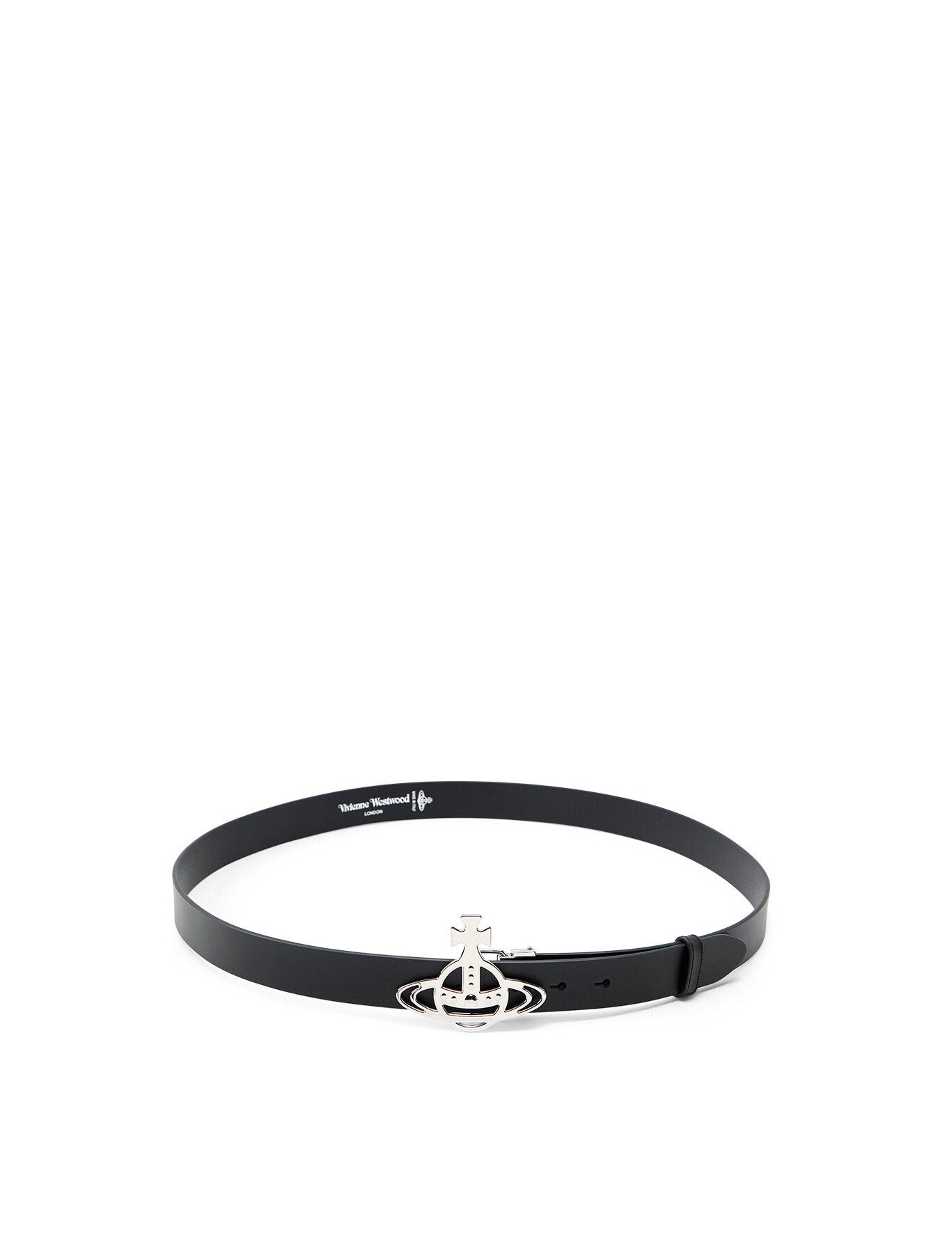 Line Orb Buckle Belt Silver
