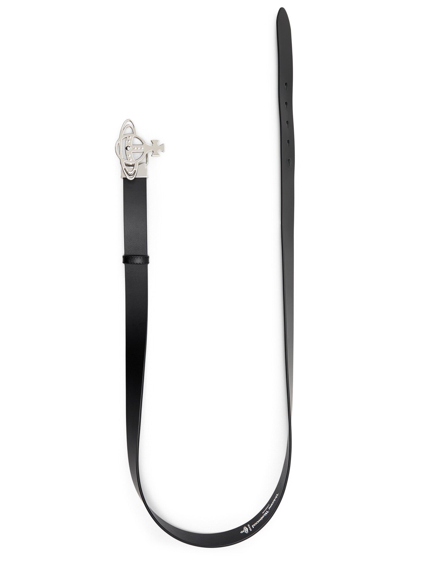 Line Orb Buckle Belt Silver