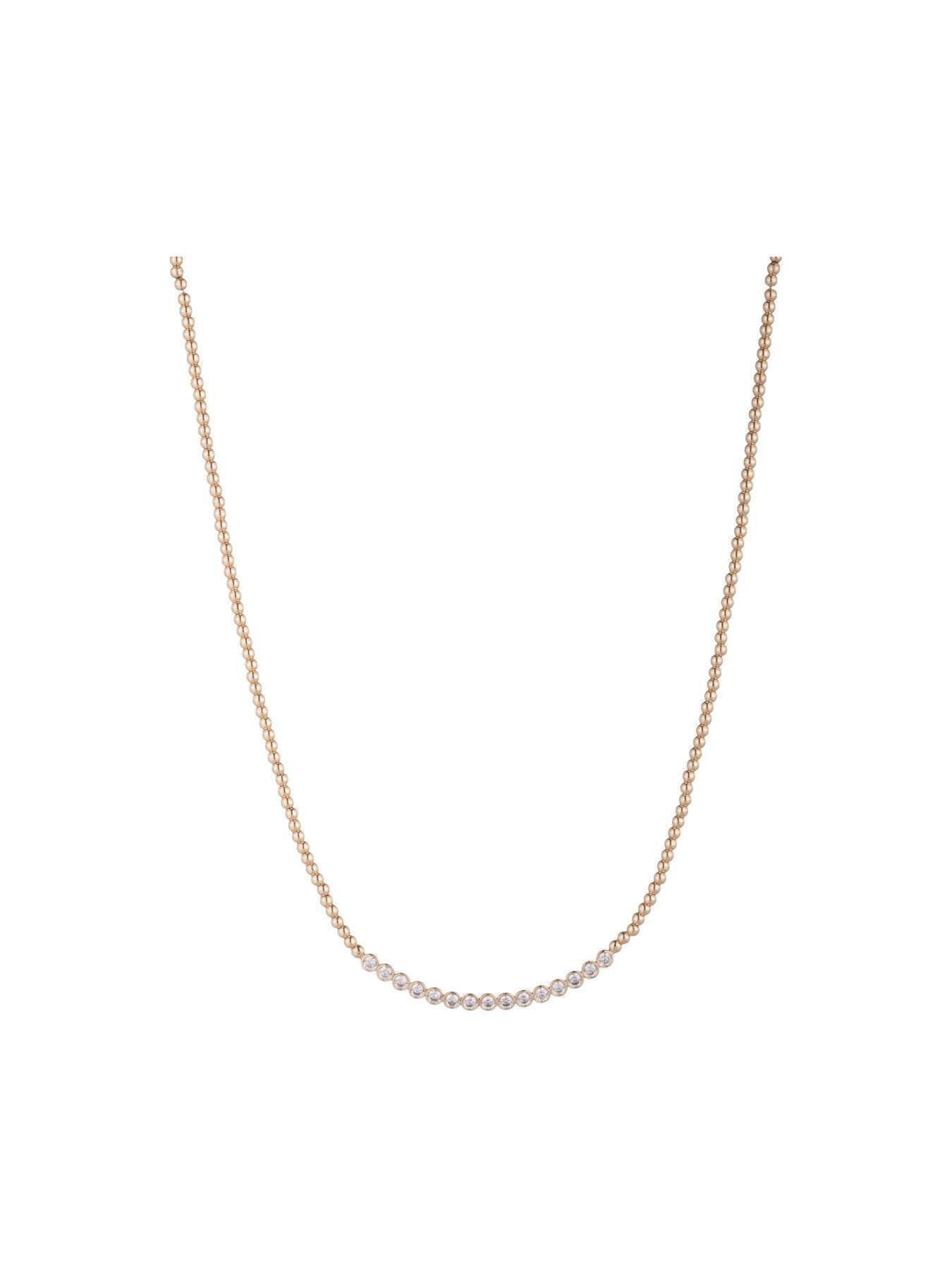 CZ Bead Frontal Necklace