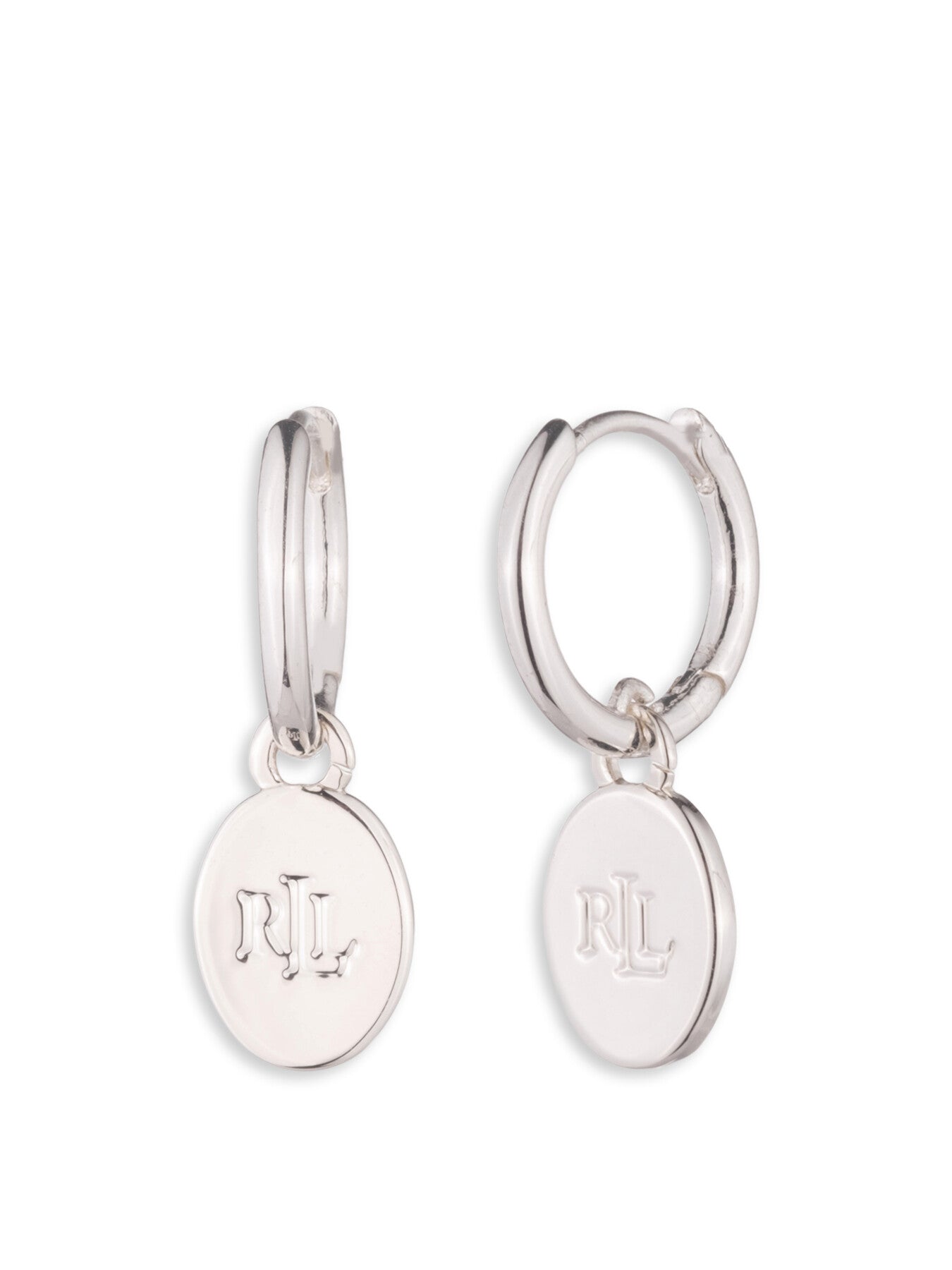 14mm Logo Drop Huggie Earrings