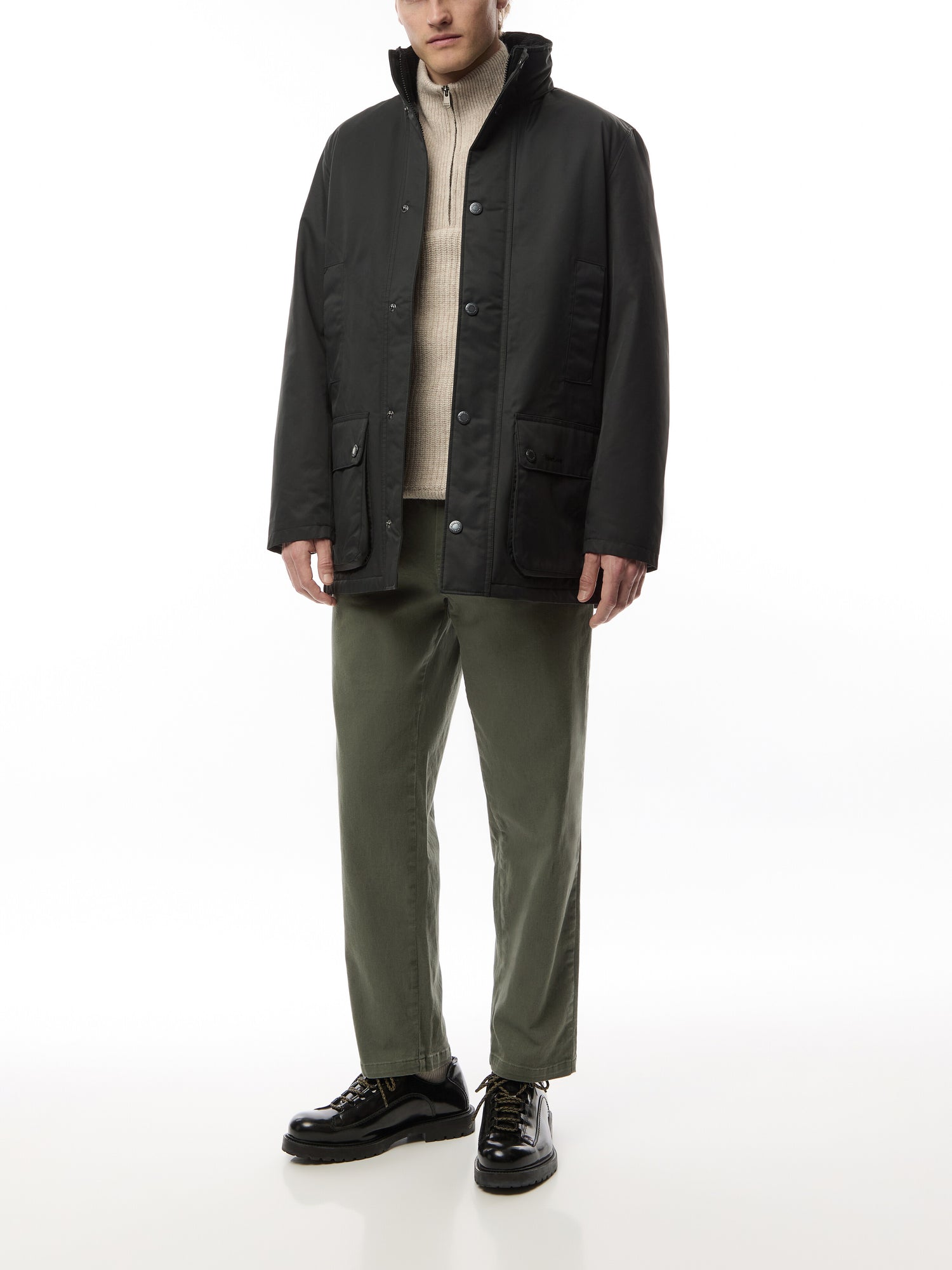 Modern Border Showerproof Mac Coat