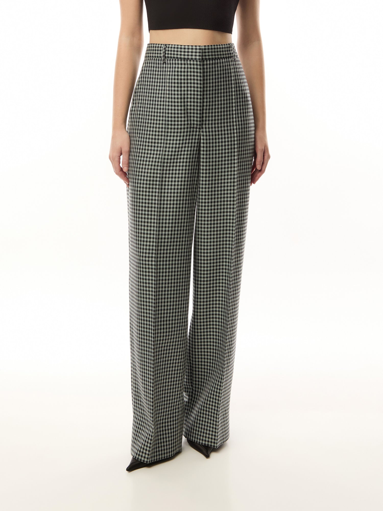 Checked Loose Pants
