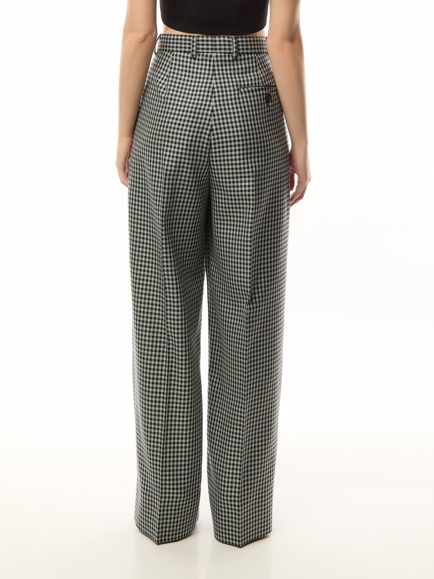 Checked Loose Pants