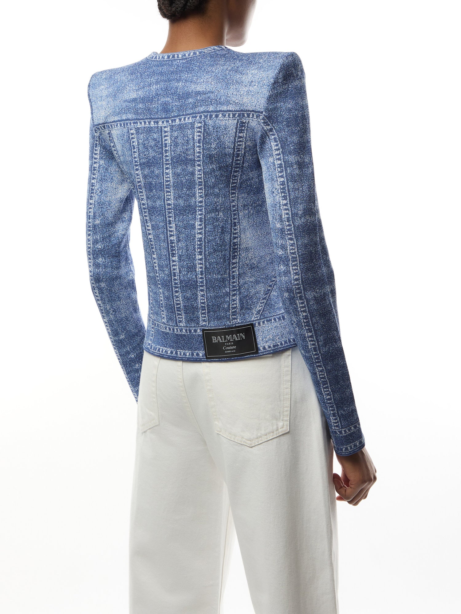 Denim Trompe Loeil Cardigan