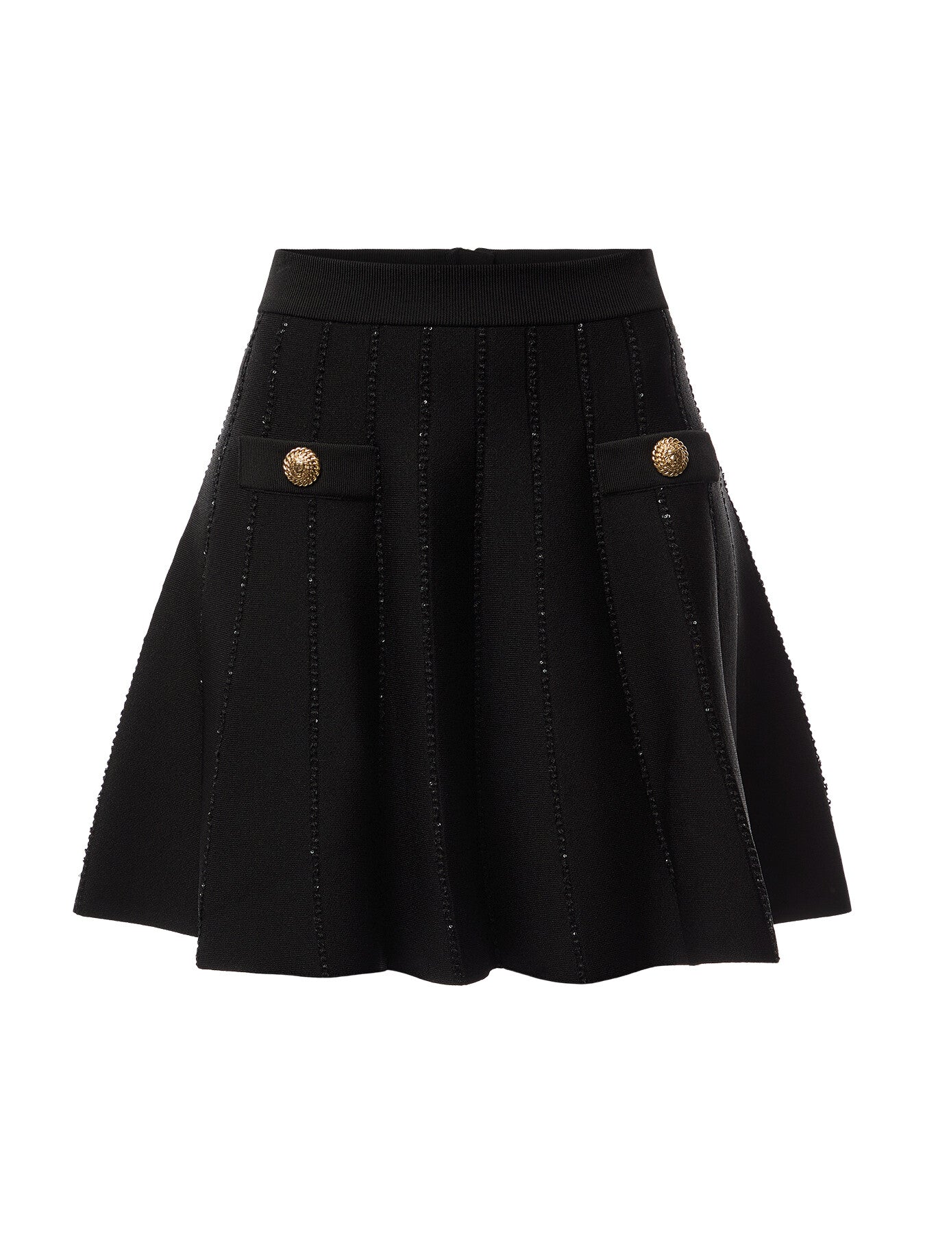 2 Pkts Glitter Flare Short Knit Skirt