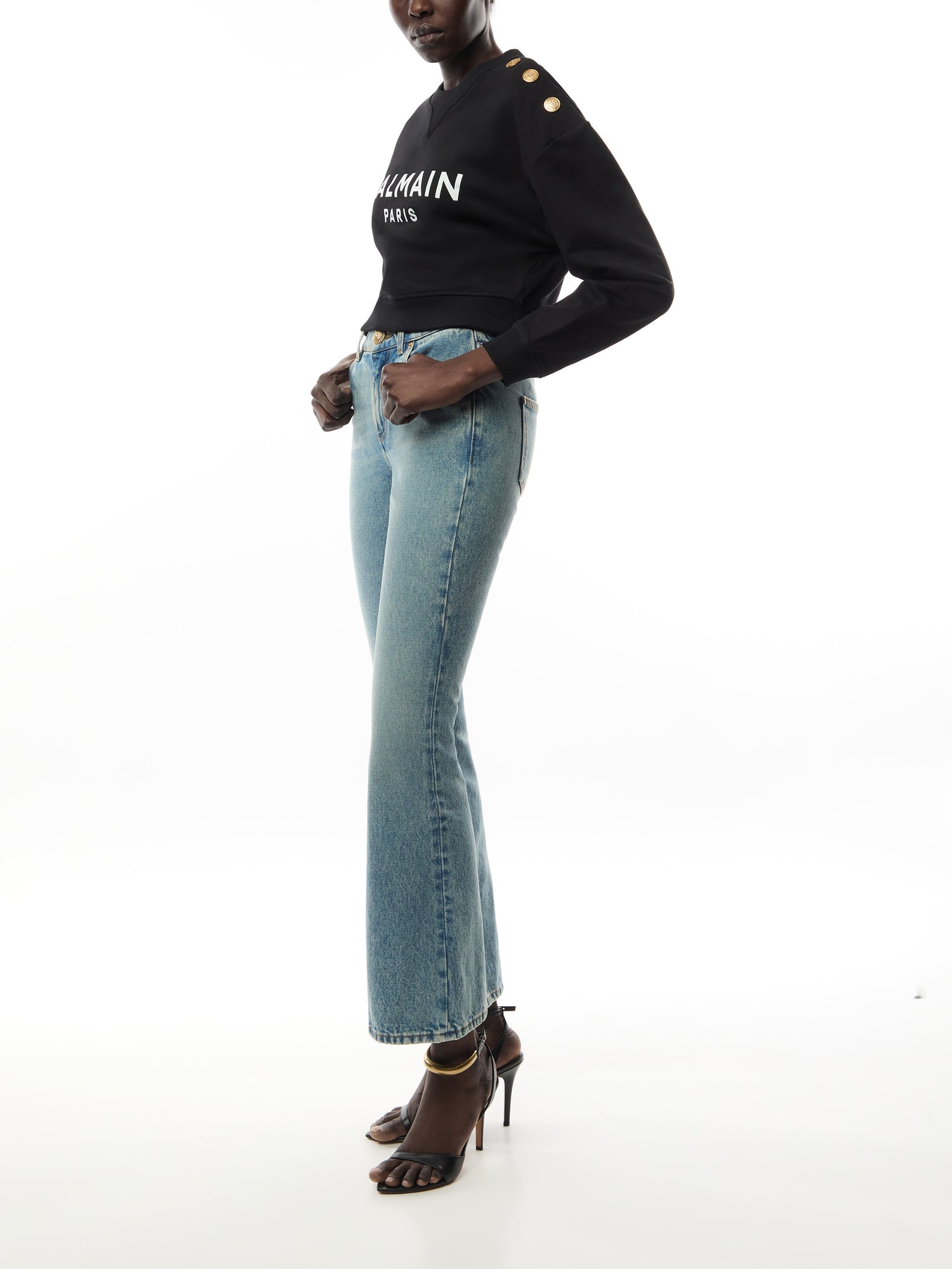 Printed Balmain Paris Sweatshirt