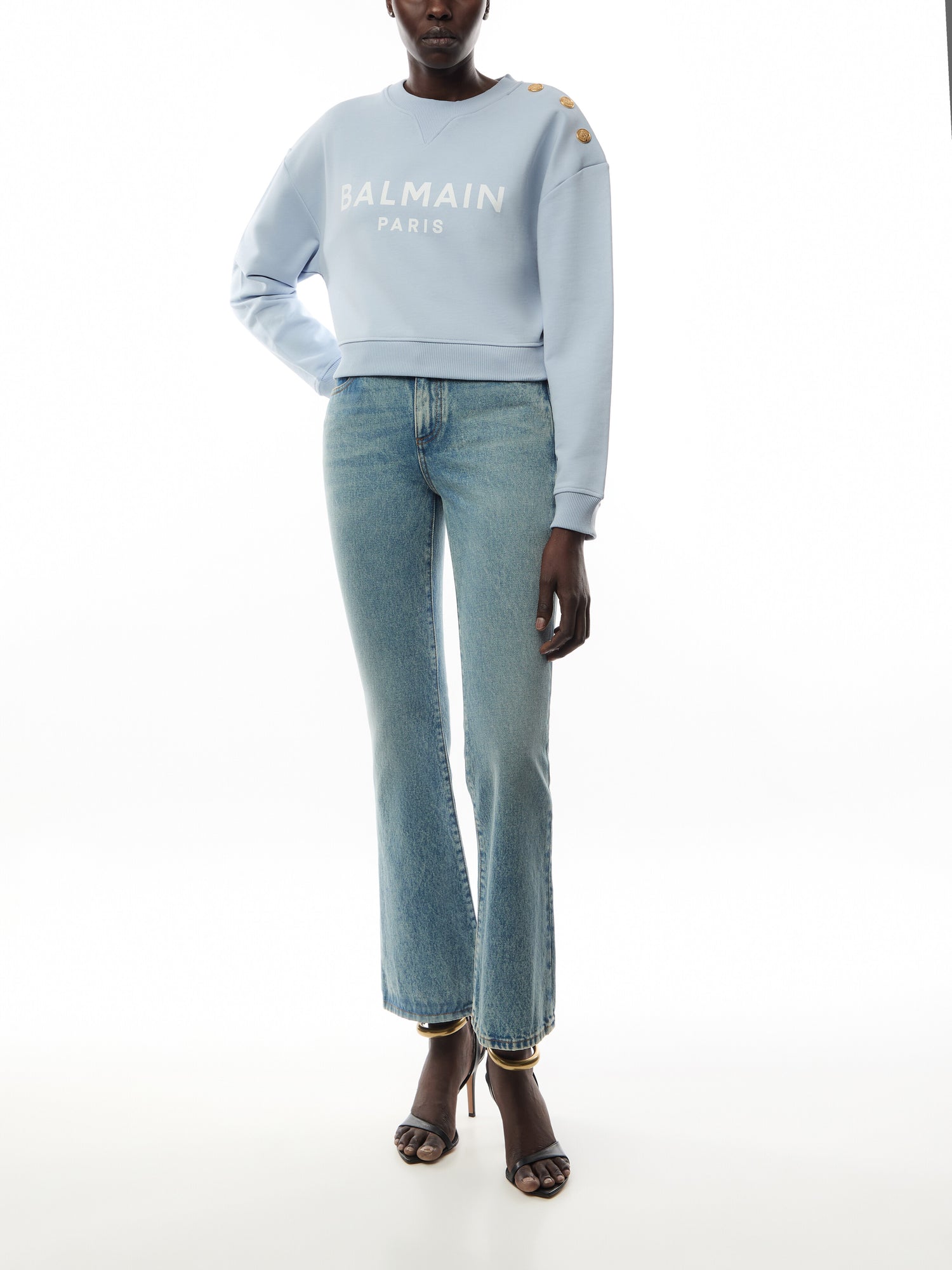 Printed Balmain Paris Sweatshirt