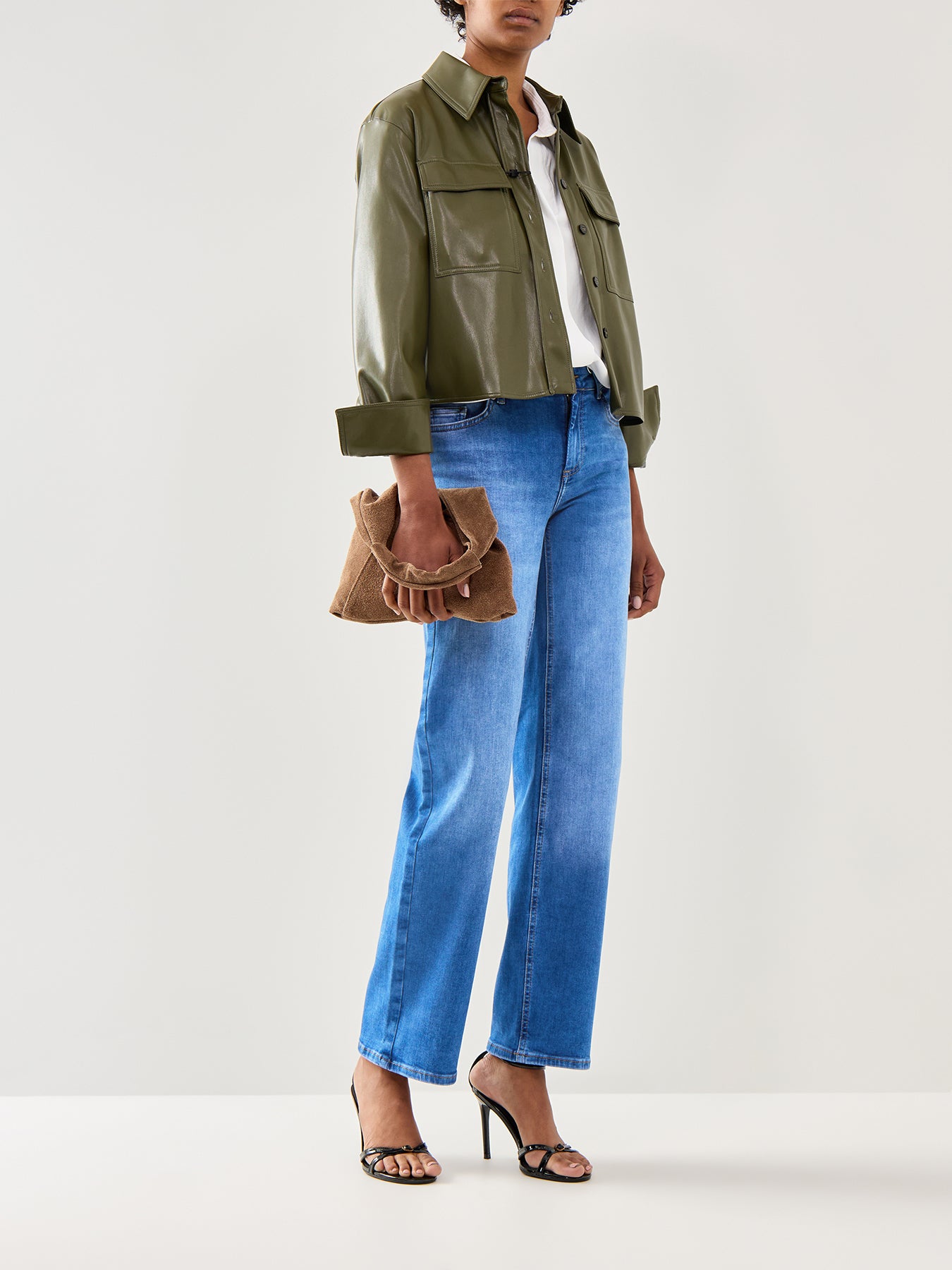 Blush Mid Waist Straight Jeans 32
