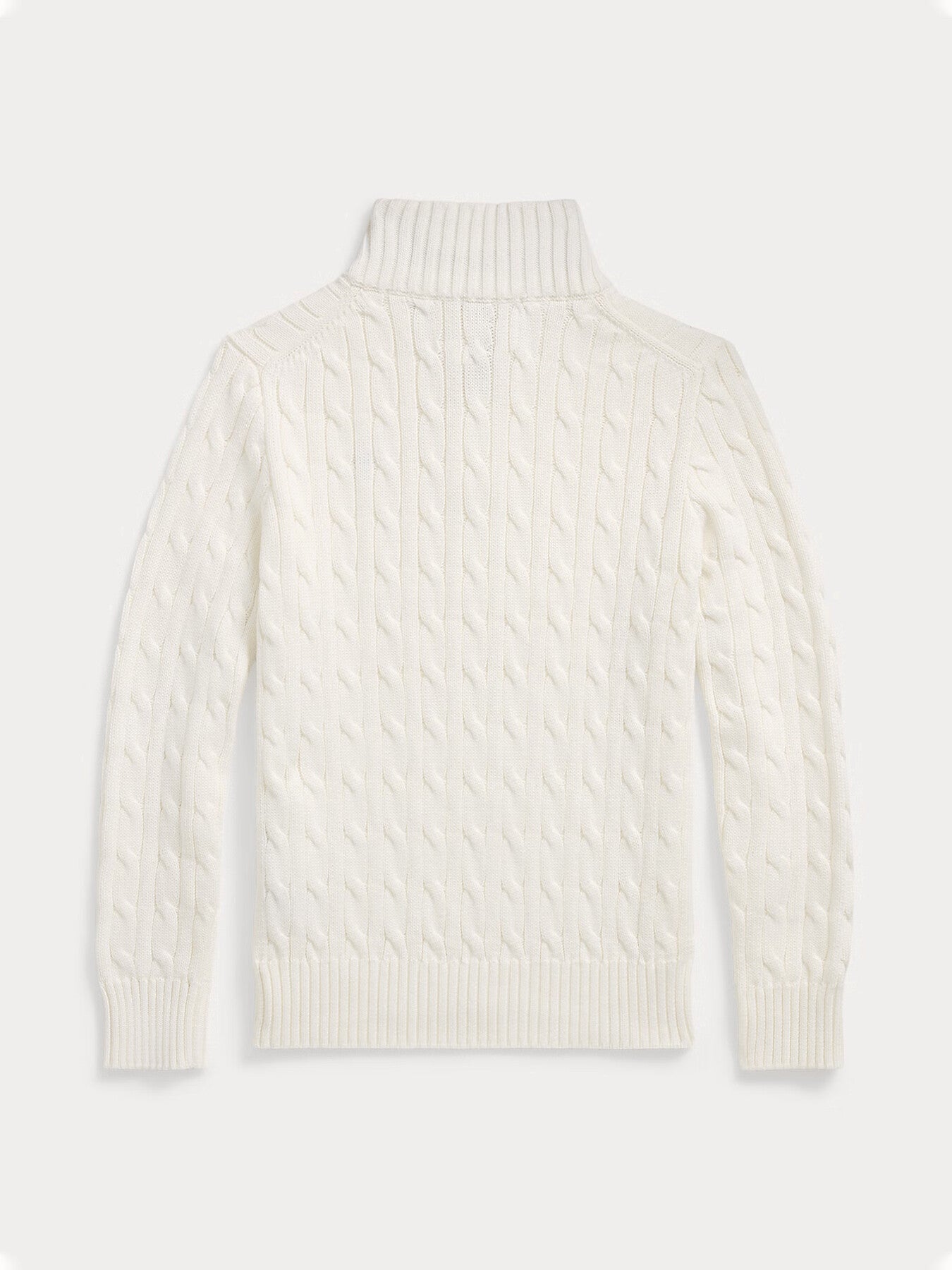 Cable-Knit Cotton Quarter-Zip Sweater