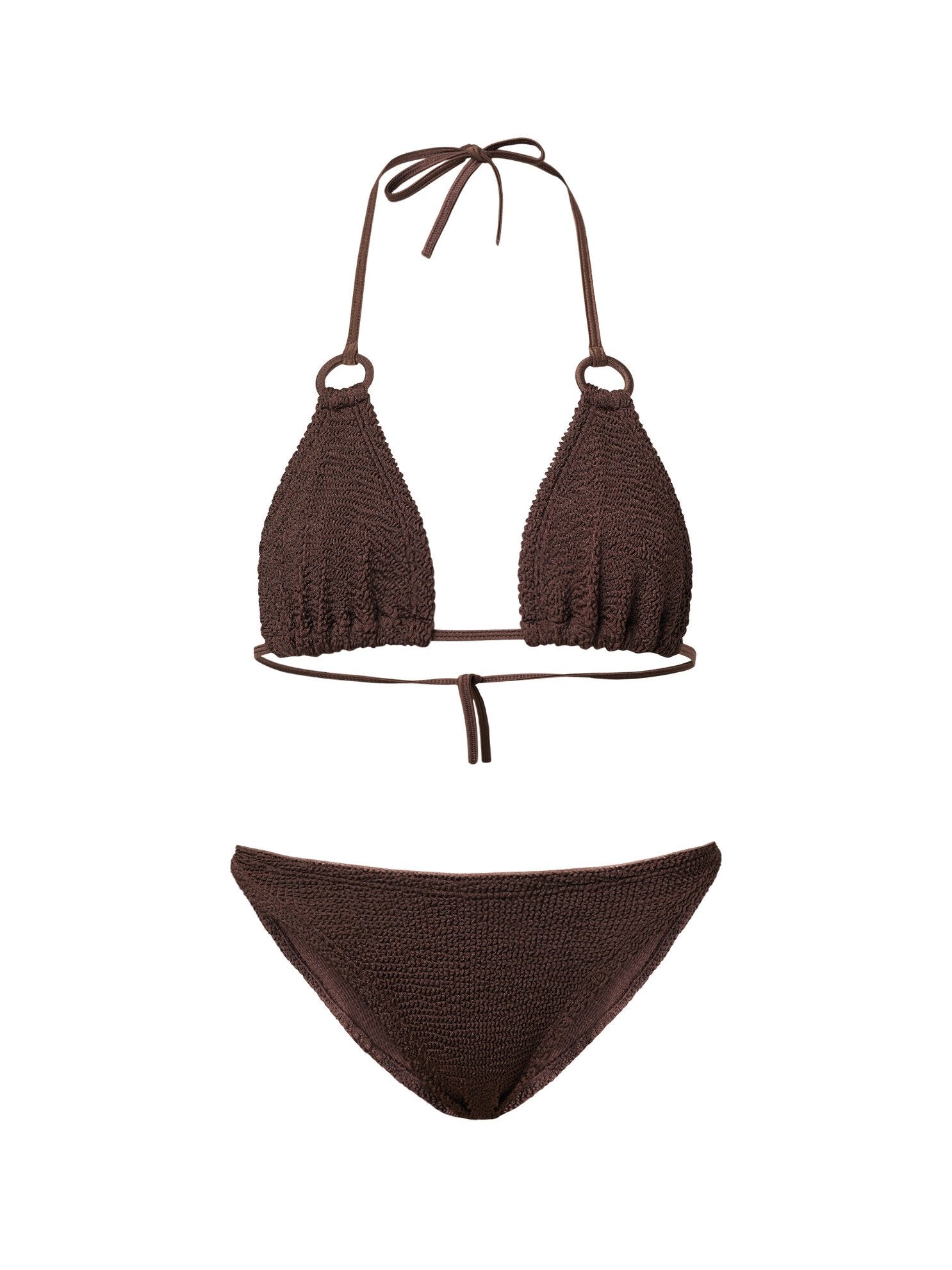 Eva Bikini Metallic Chocolate Bikini Set