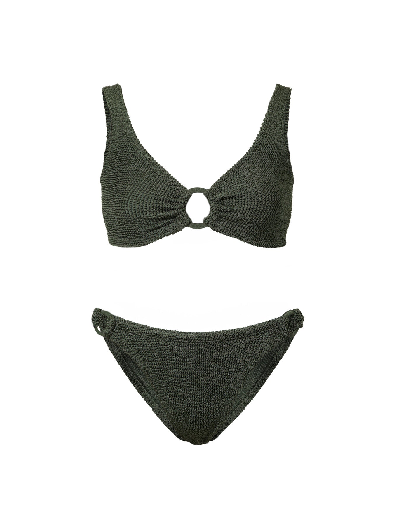 Hallie Bikini Metallic Khaki Bikini Set