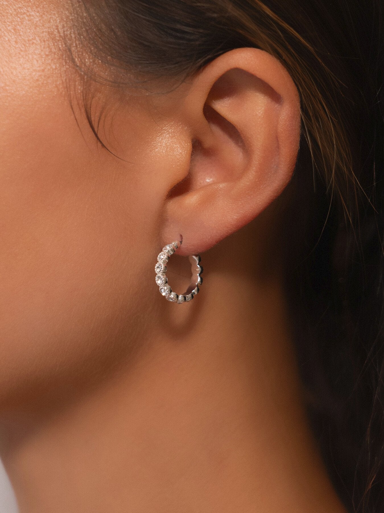 Tennis Hoop Earrings