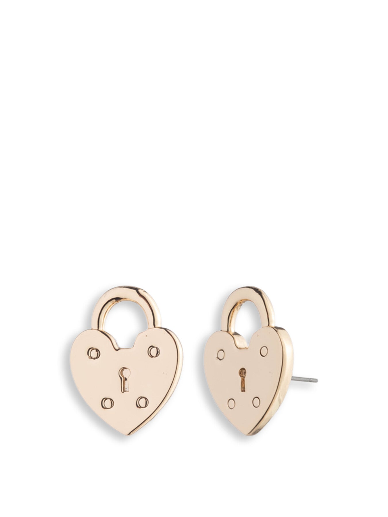 Heart Lock Stud Earrings