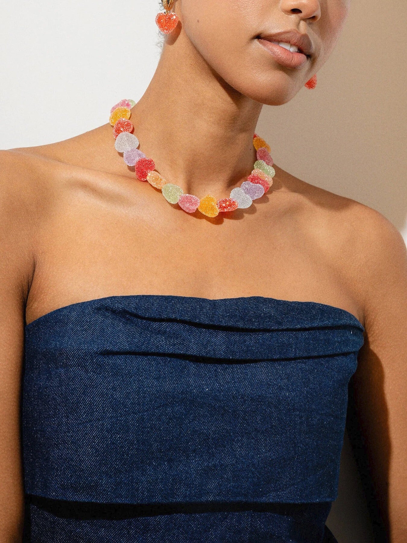Jelly Heart Choker Necklace