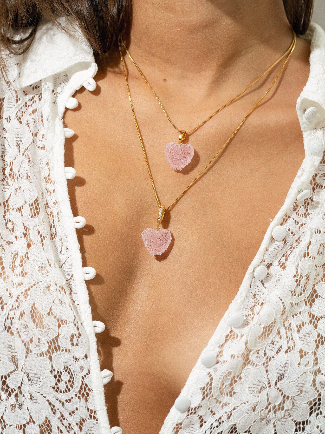 Jelly Heart Pendant Charm