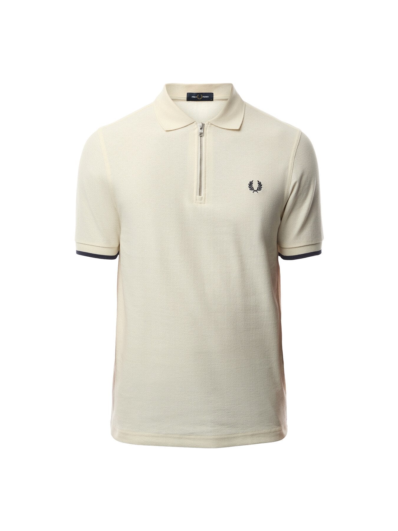 Crepe Piqué Zip Neck Polo Shirt