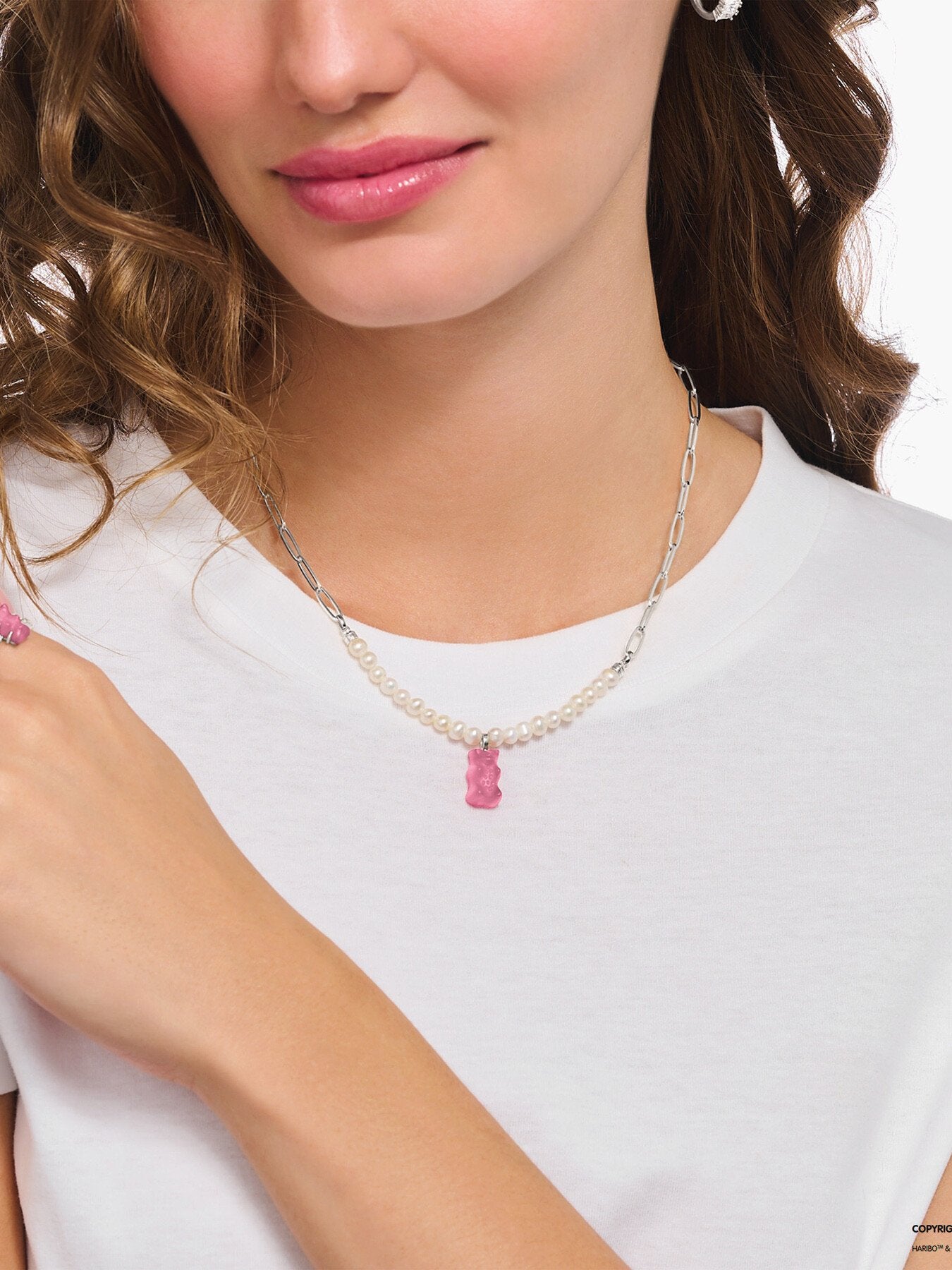 Thomas Sabo x Haribo Pearl and Chain Necklace