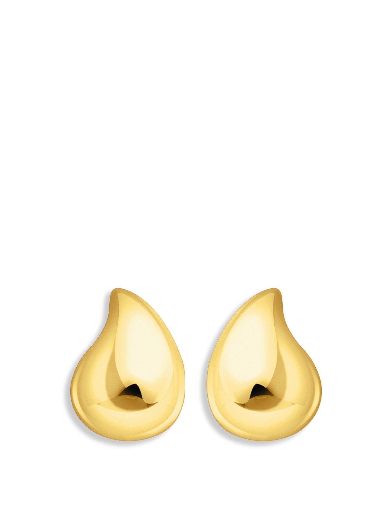 Small Organic Teardrop Stud Earrings