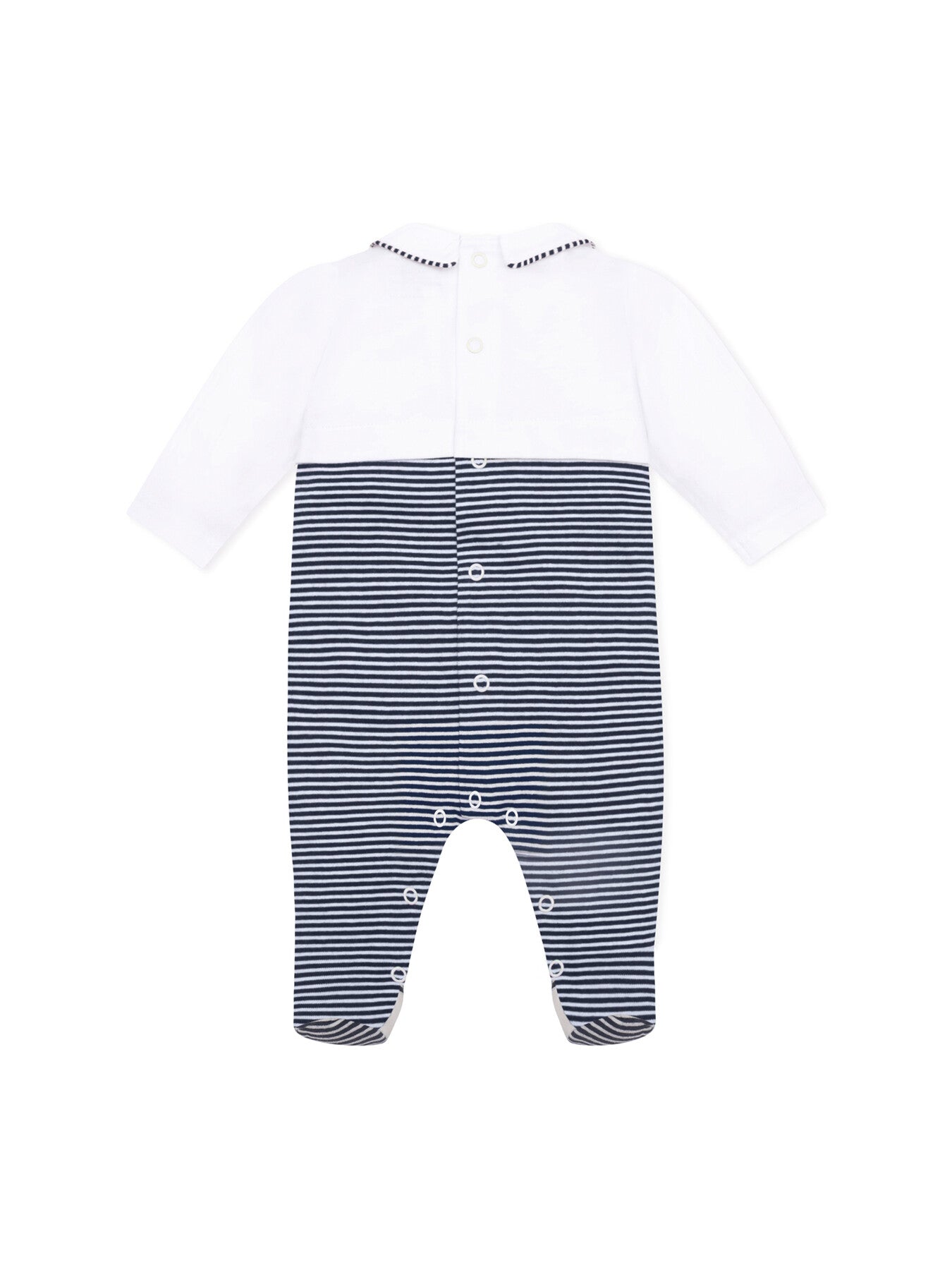 Jasper Navy Boys Teddy Babygrow and Hat