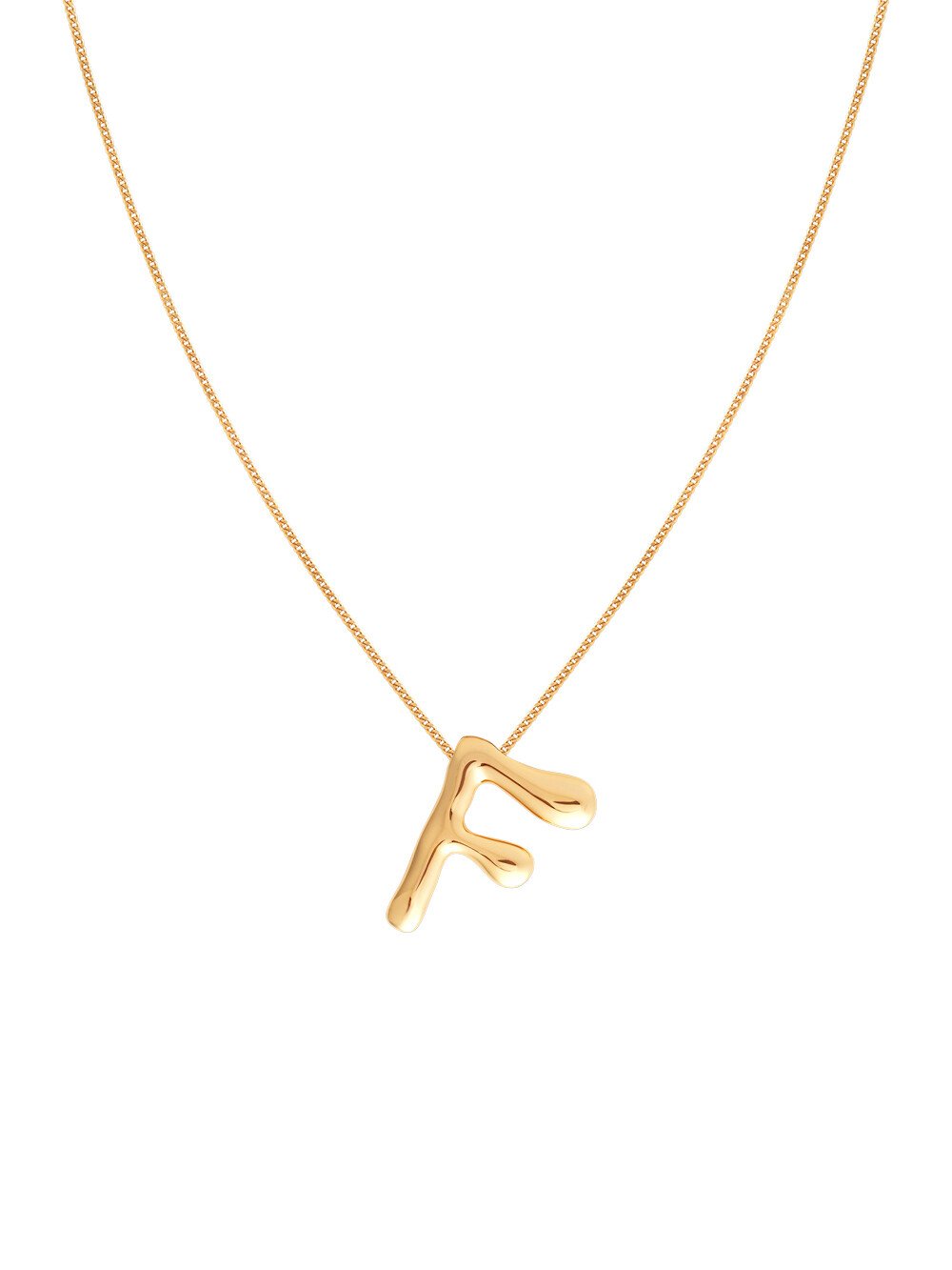 Initial Bold Pendant Necklace