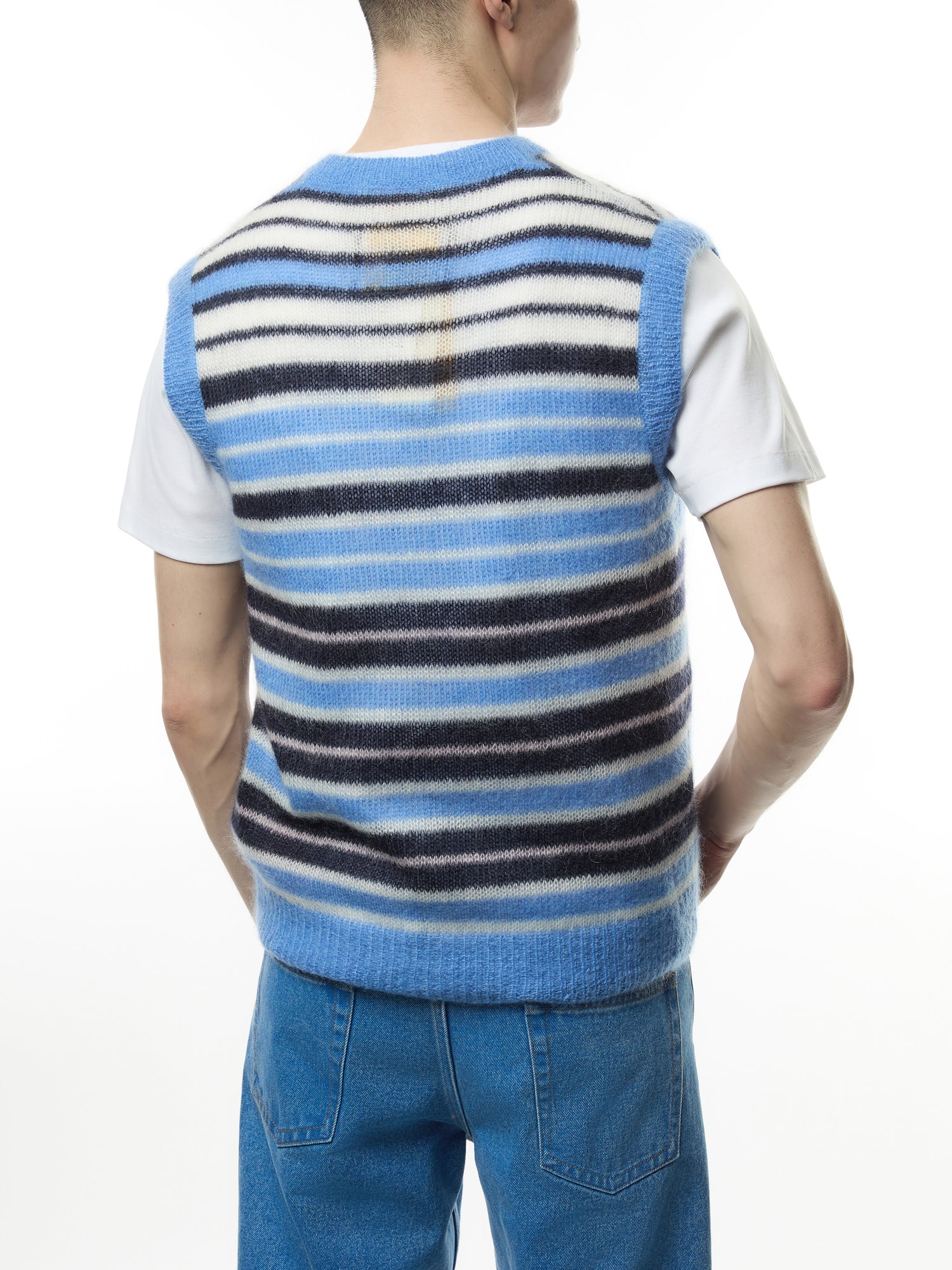 Mohair Vneck Sleveless Knit