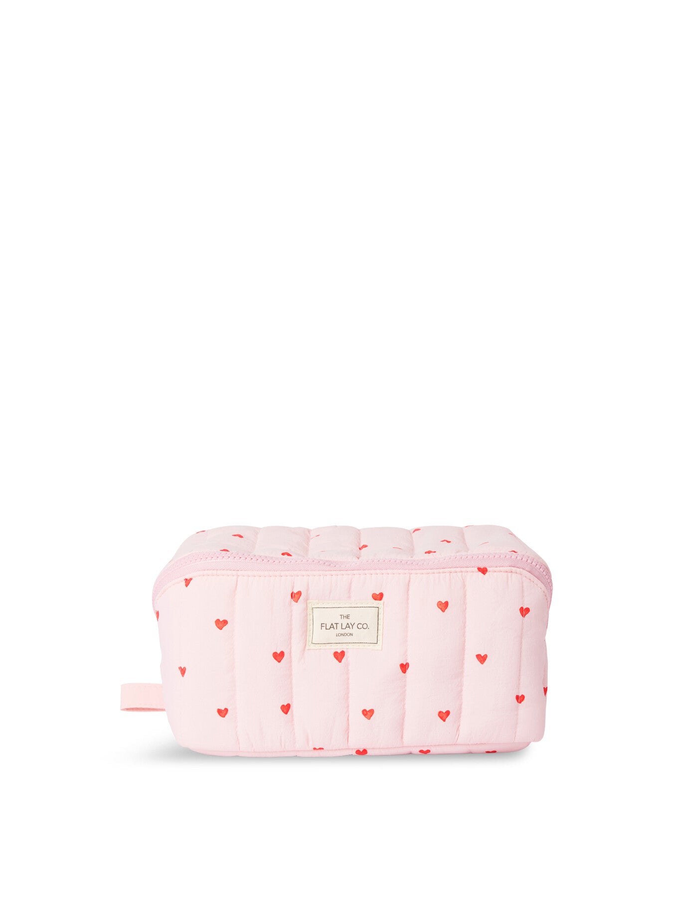Marshmallow Flat Lay Makeup Box Bag - Sweet Pink Hearts