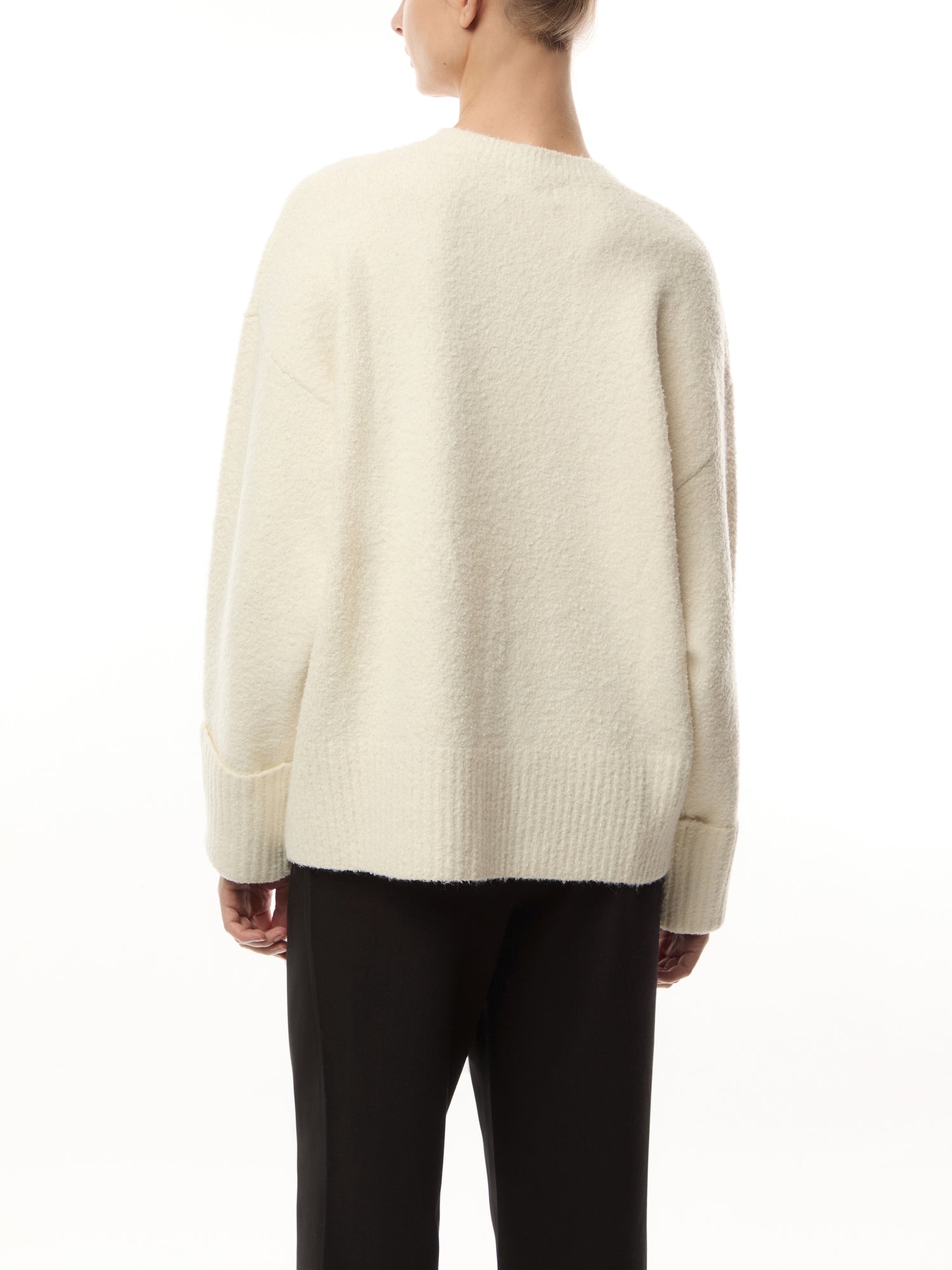 Camille Oversized Borg Jumper - Cream