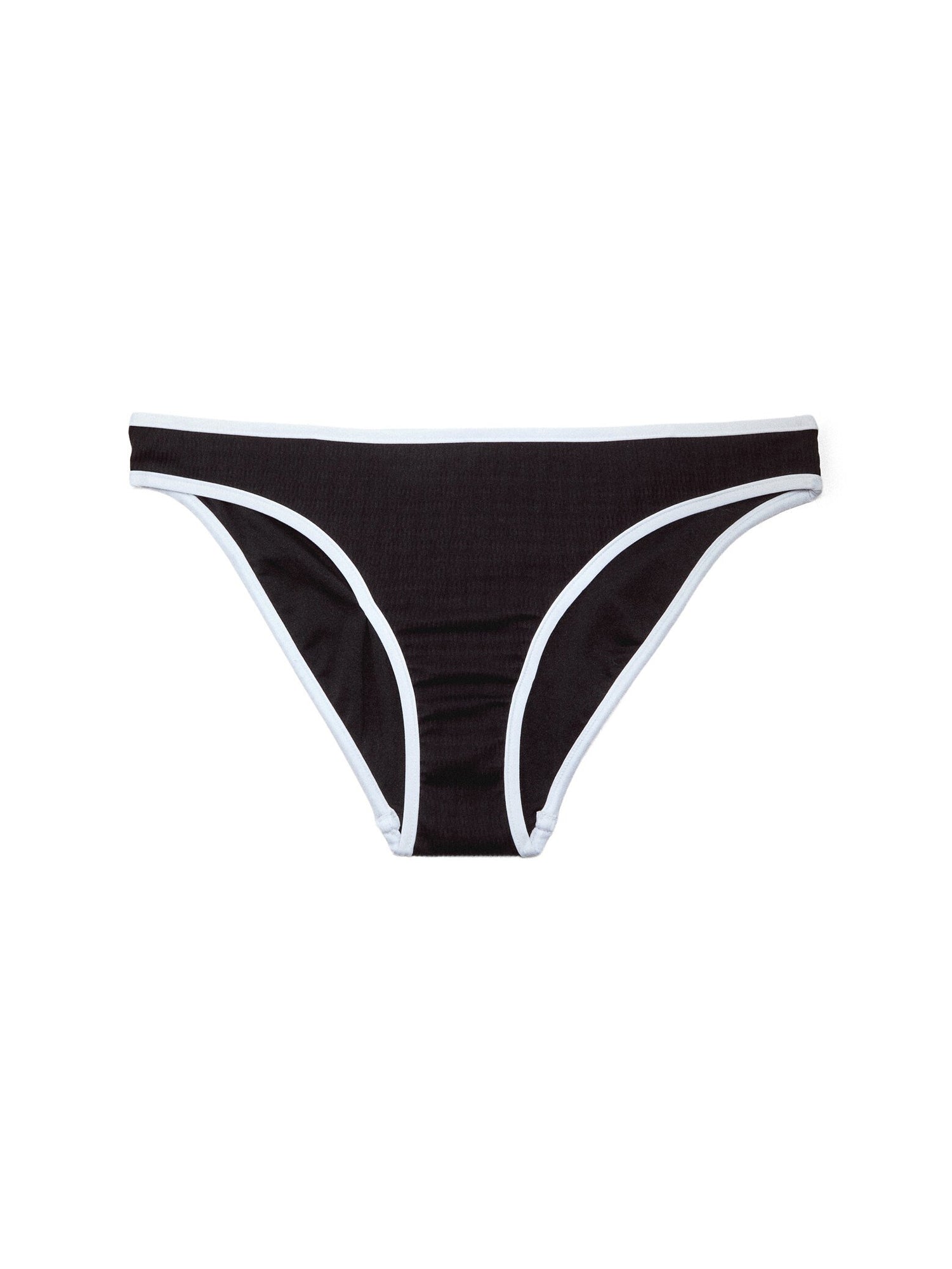 Hipster Pant Black Solid Bikini Bottom