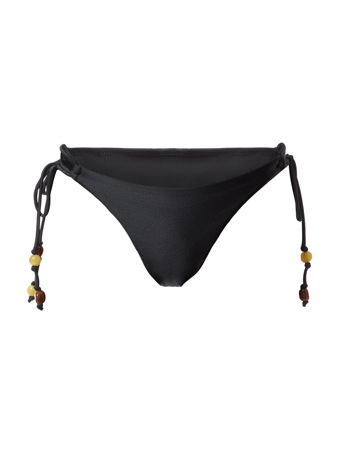 Loop Tie Side Rio Pant Black Solid Bikini Bottom