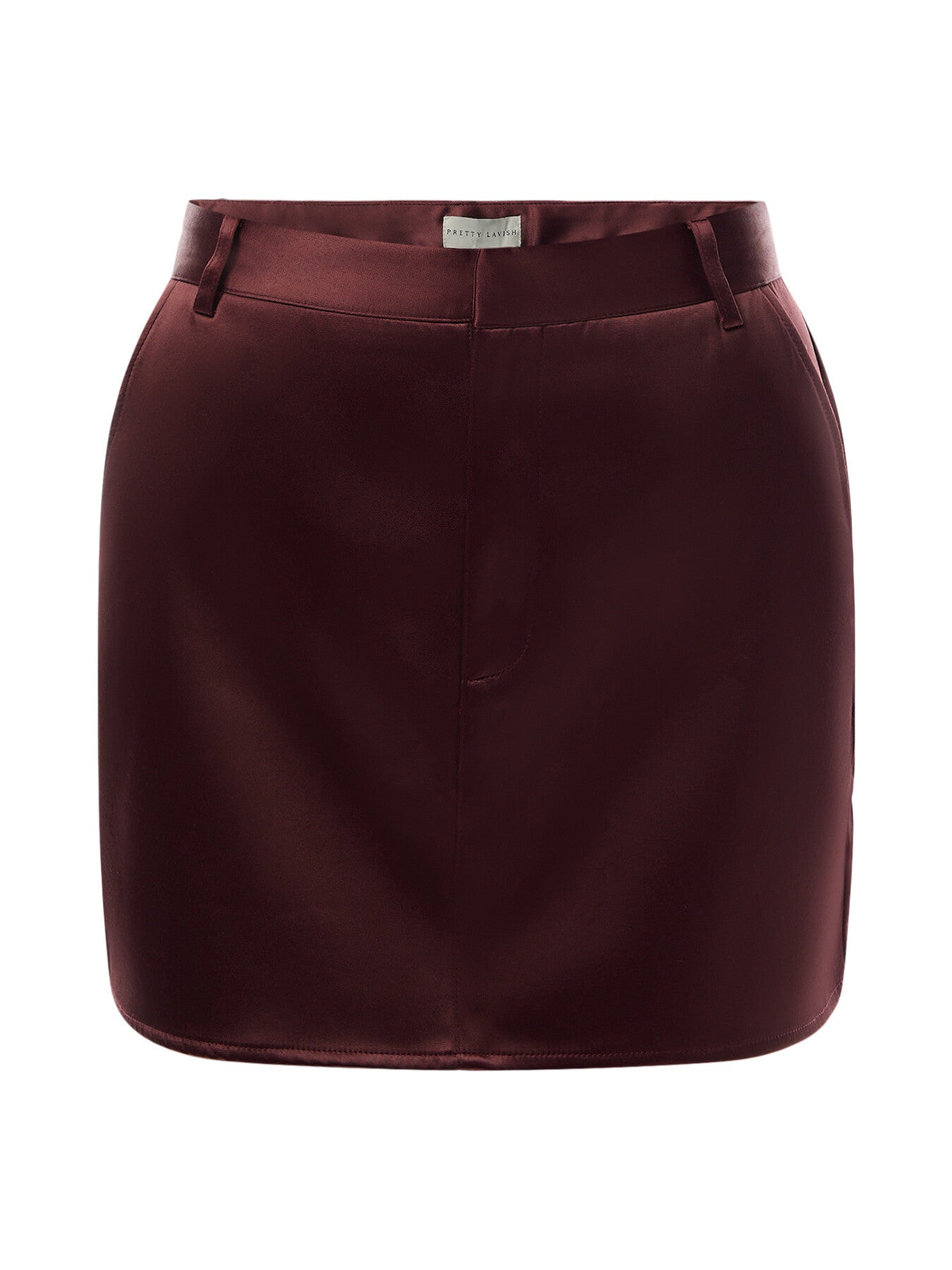 Beck Satin Tailored Mini Skirt