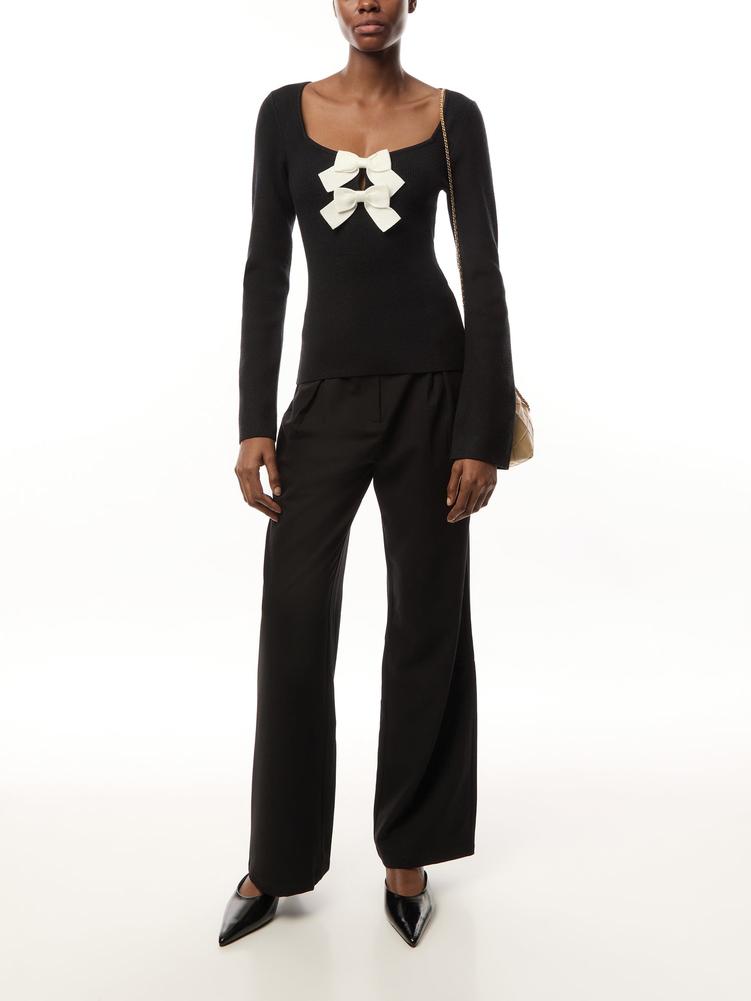 Annabeth Double Bow Knit Top