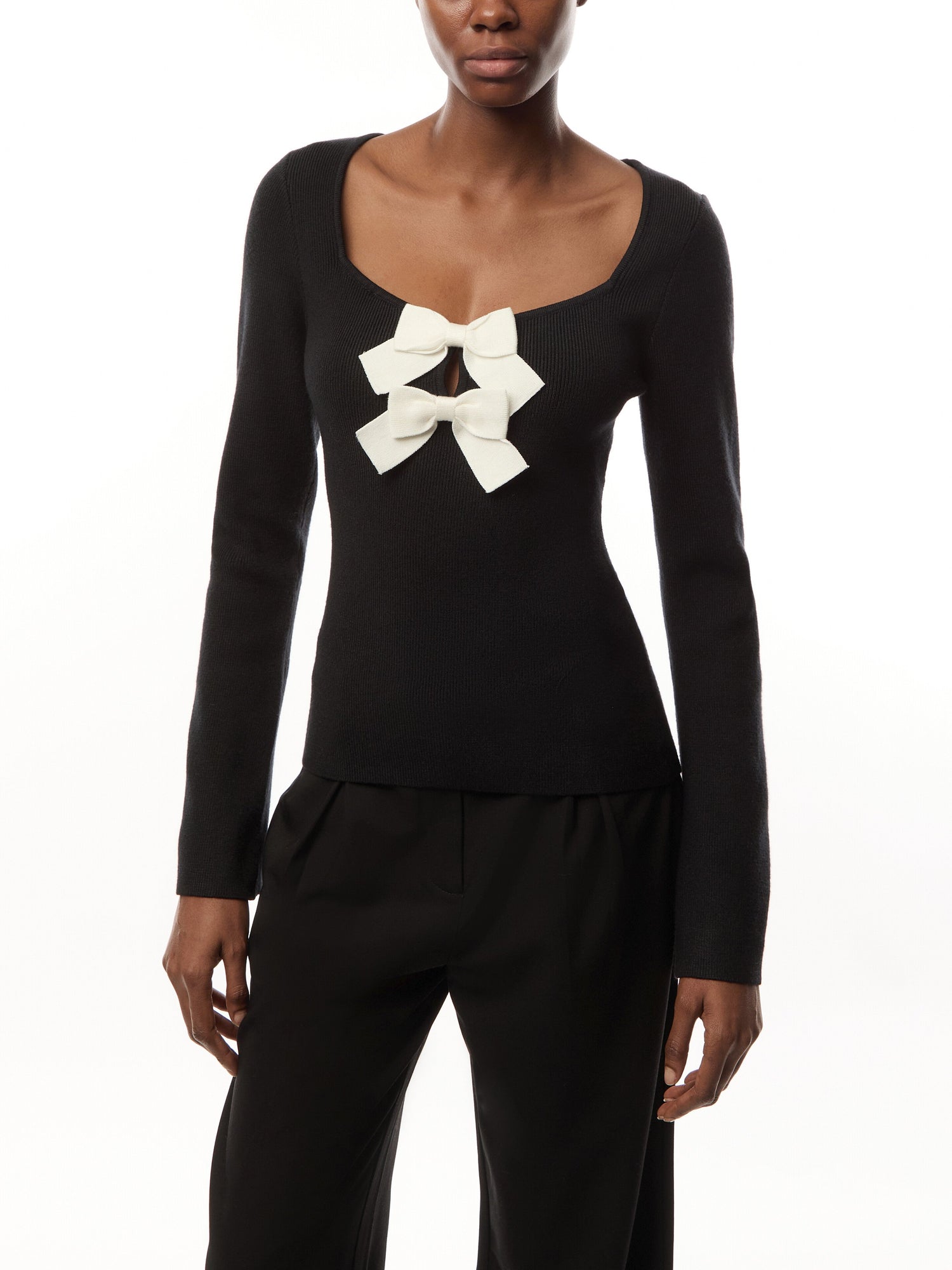 Annabeth Double Bow Knit Top