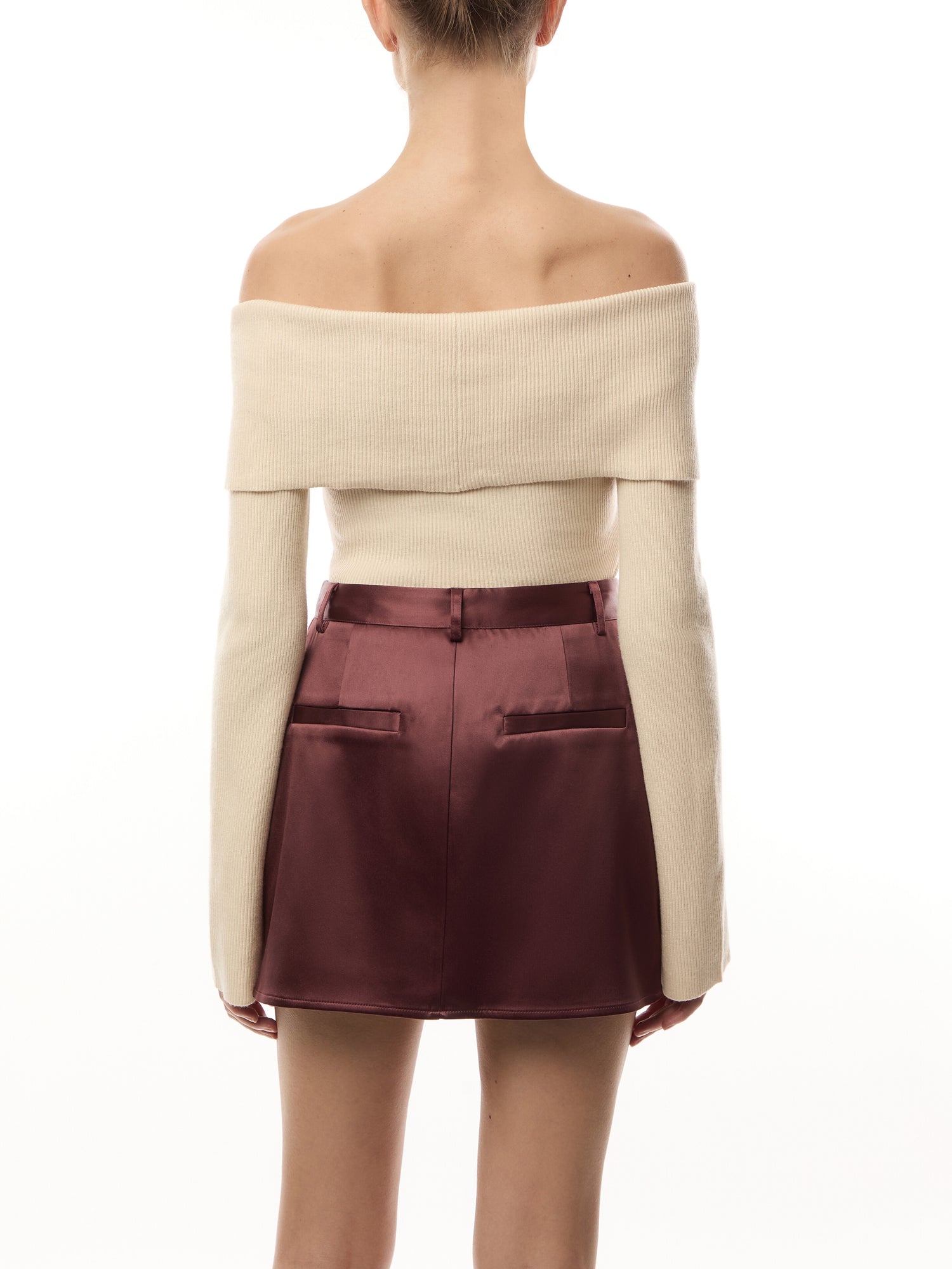 Elora Button Bardot Knit Top