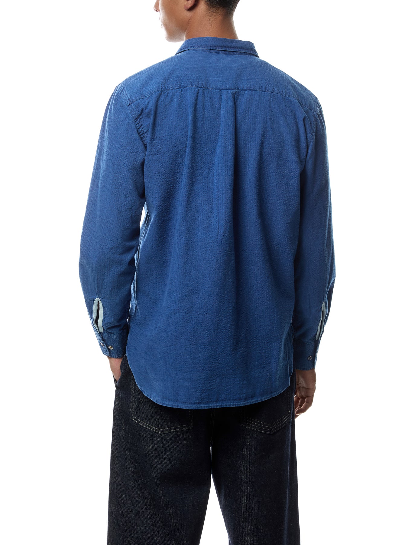 Cotton Washed Indigo Lazy Day Shirt