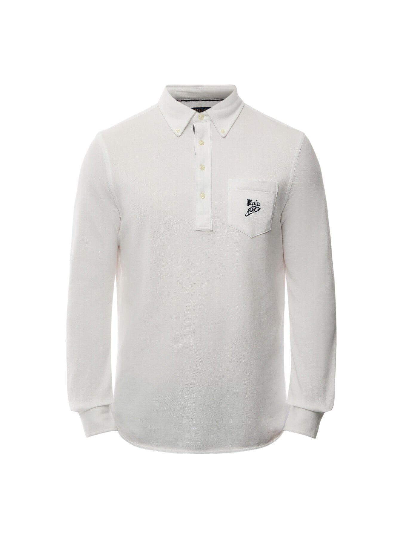 Oxford Mesh Half Buttoned Shirt