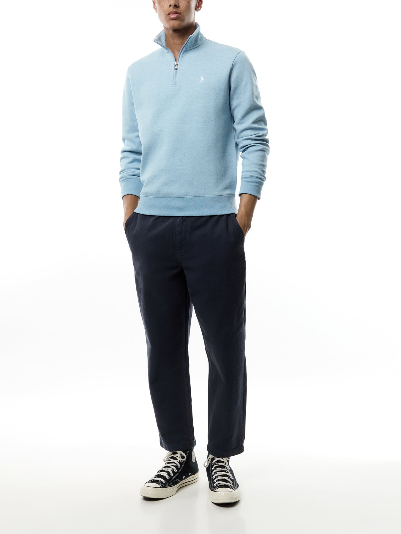 Double Knit Quarter Zip Sweatshirt