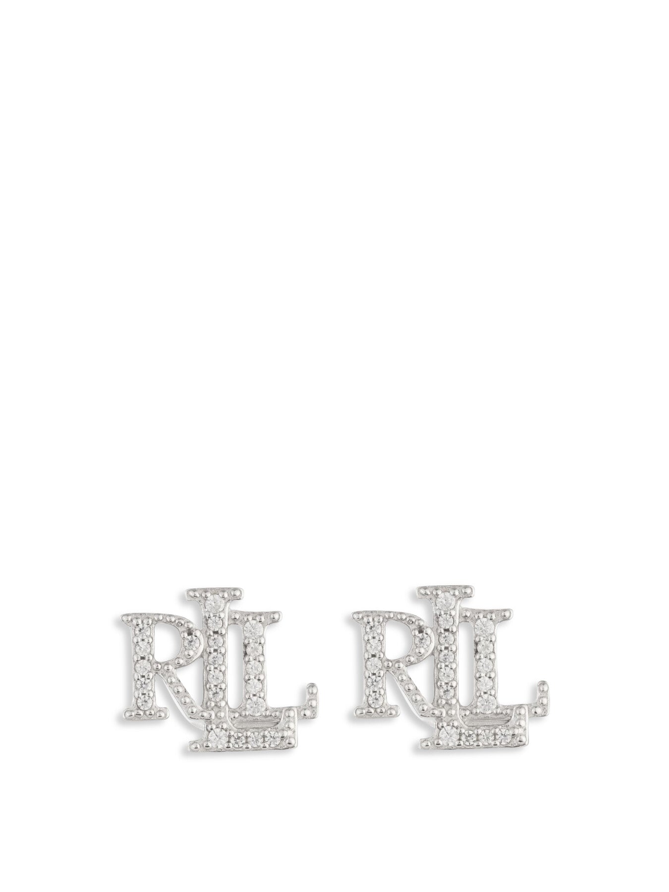 Sterling Silver Logo Stud Earrings