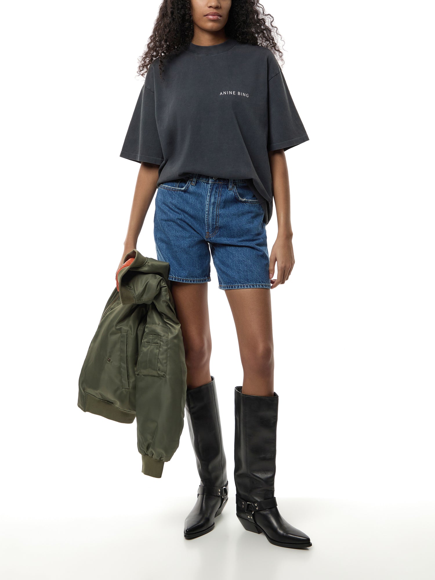 Kent Tee Twisted Snake - Washed Charcoal