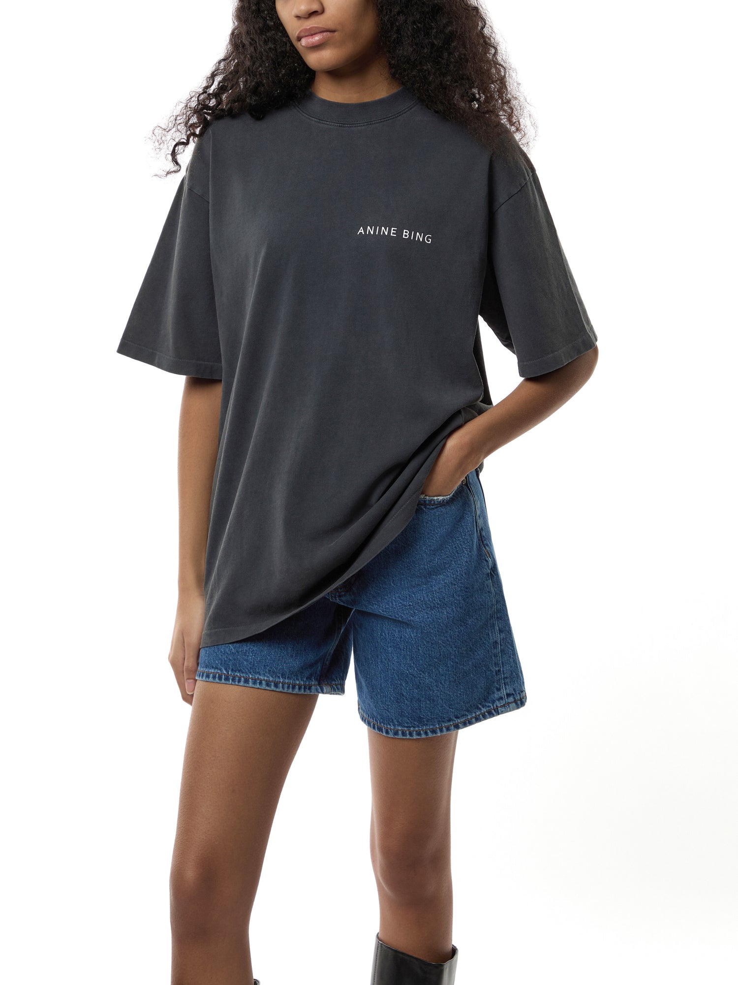 Kent Tee Twisted Snake - Washed Charcoal