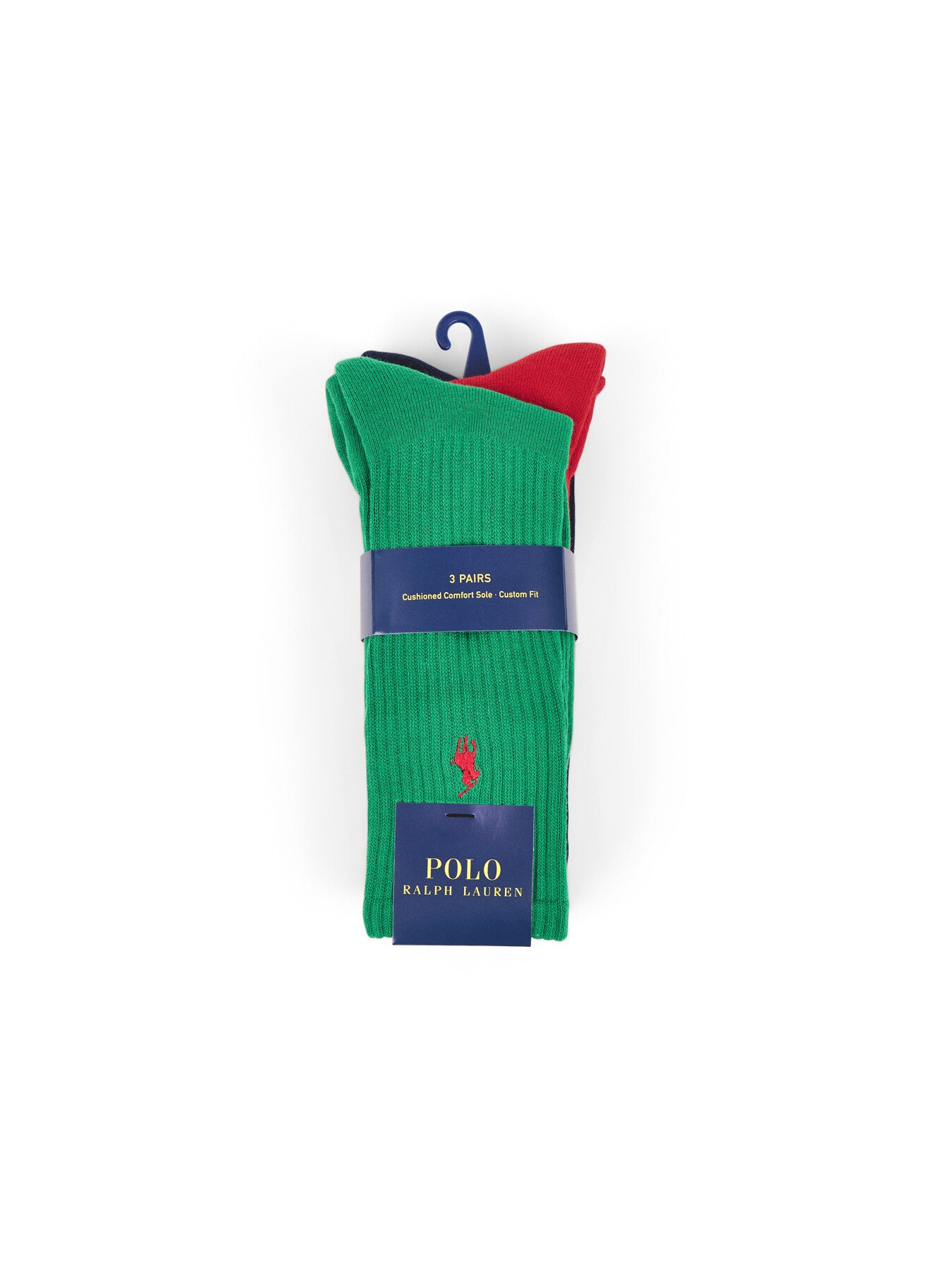 Polo Plr Rib Crew Socks-3 Pack
