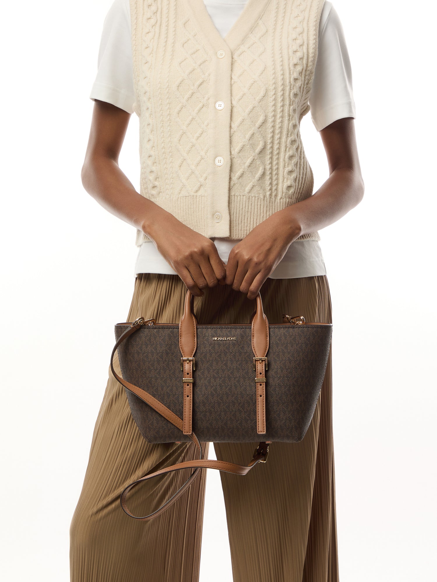 Moore Small Pebbled Leather Satchel