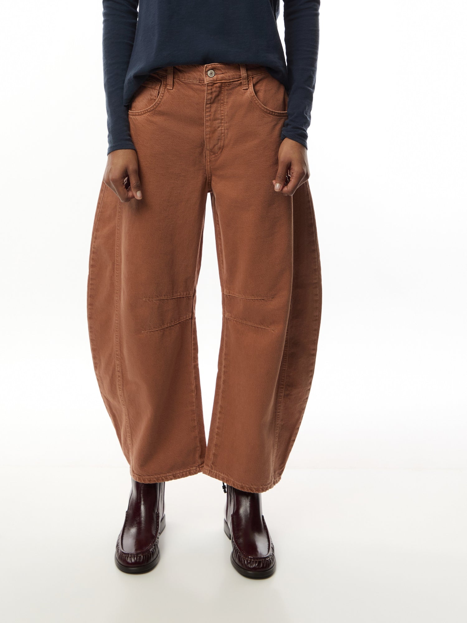 We The Free Good Luck Mid-Rise Barrel Jeans