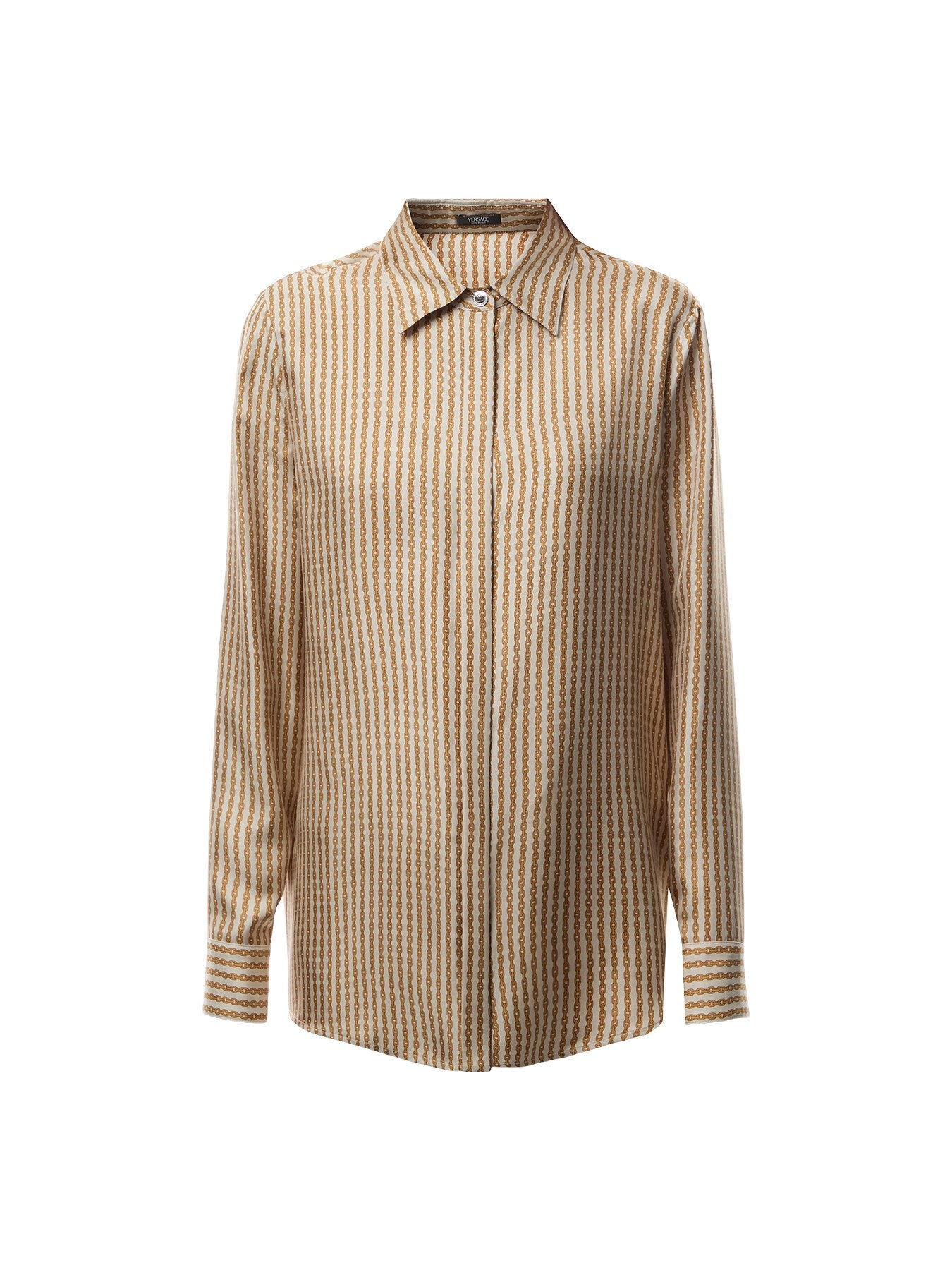 Formal Shirt Pinstripe Chain On Responsible Silk Twill