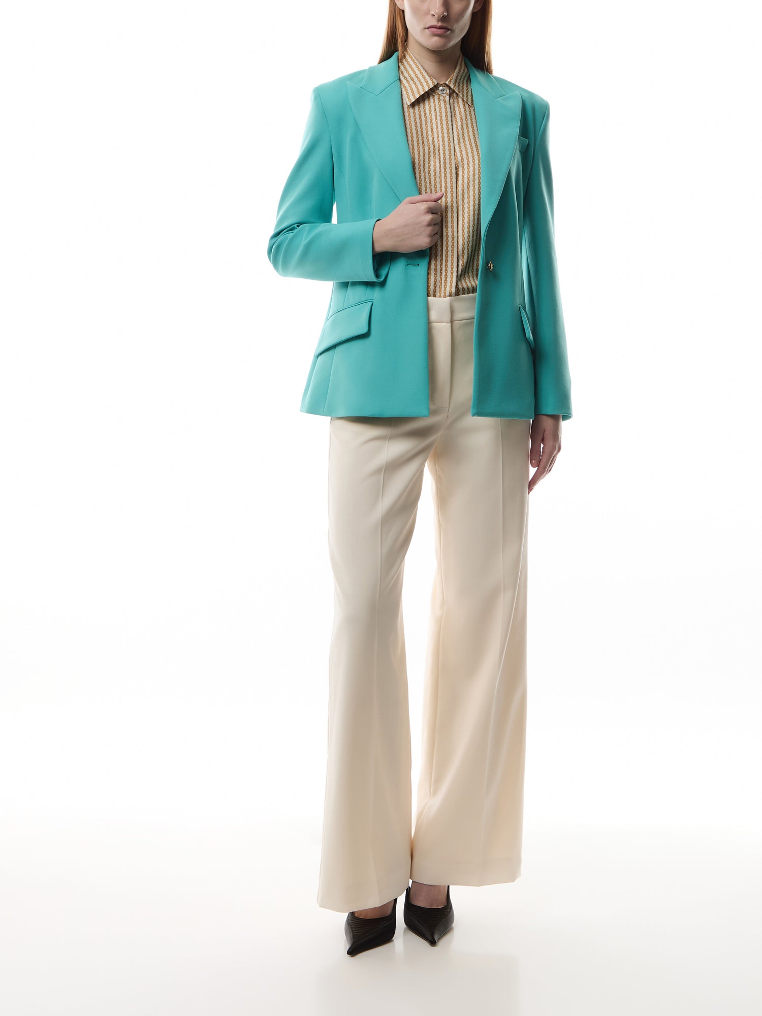 Formal Shirt Pinstripe Chain On Responsible Silk Twill
