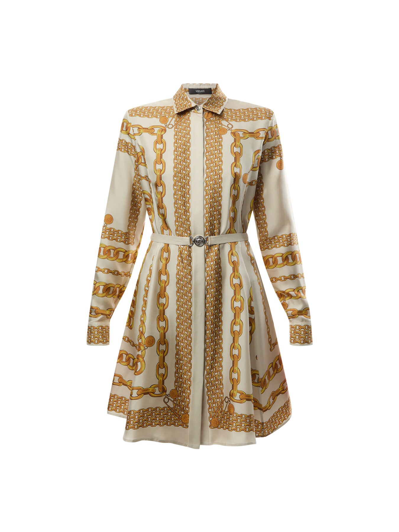 Dress Versace Treasure Foulard On Silk Twill